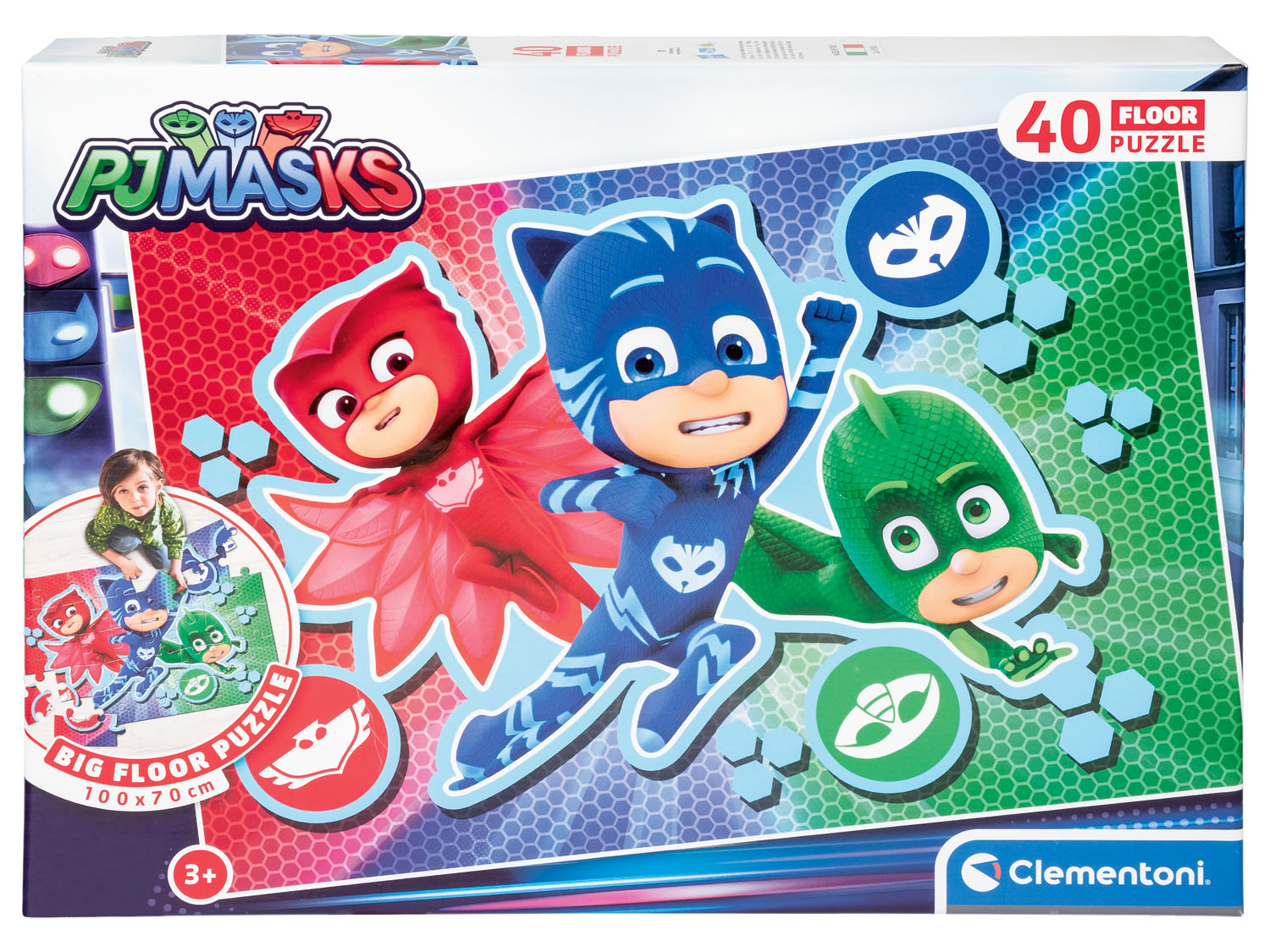 Clementoni Puzzle do układania na podłodze, 100 x 70 cm Wzór Pidżamersi