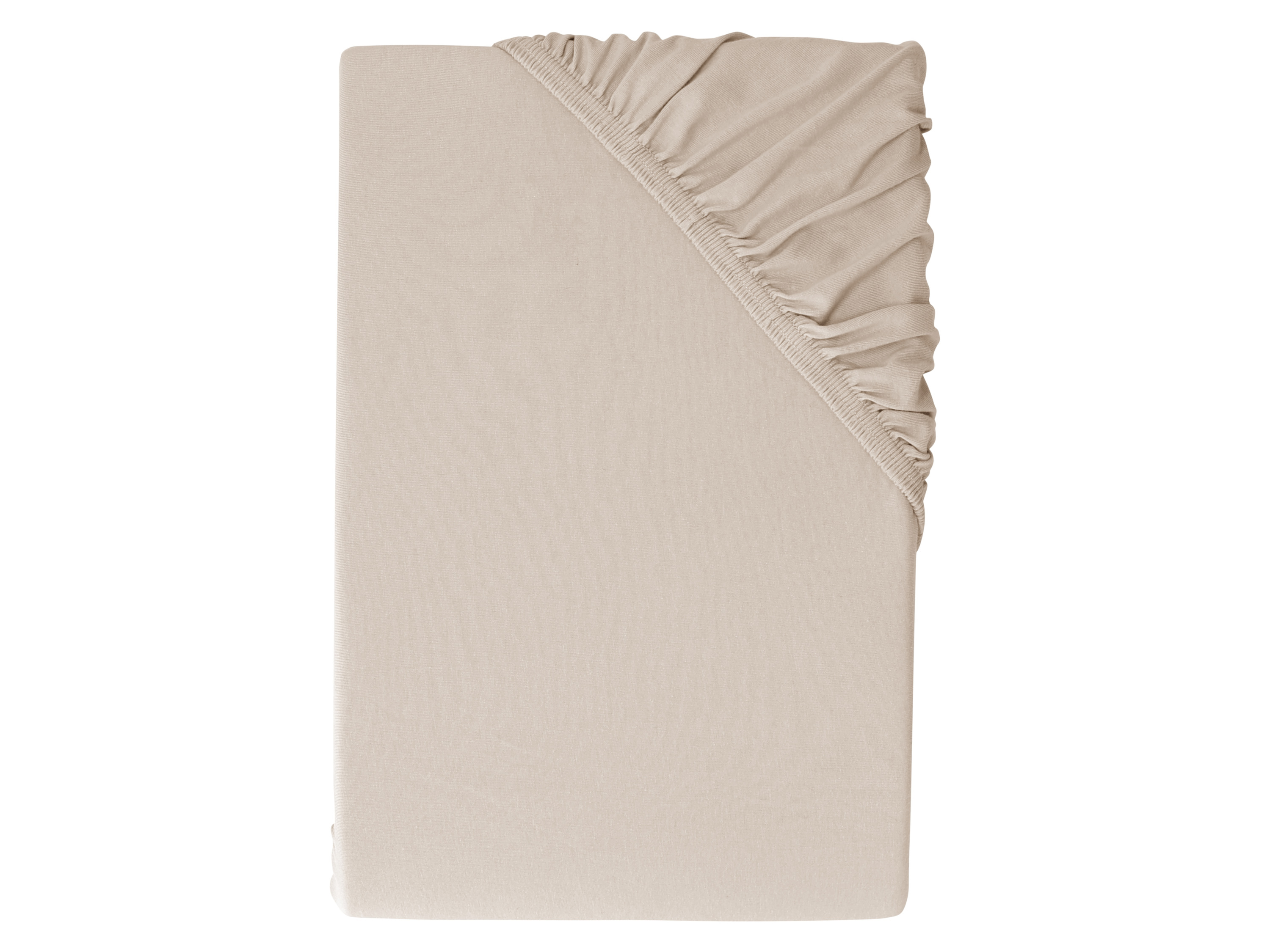 Livarno Bawełniane prześcieradło z dżerseju, 140-160 x 200 cm Beżowy