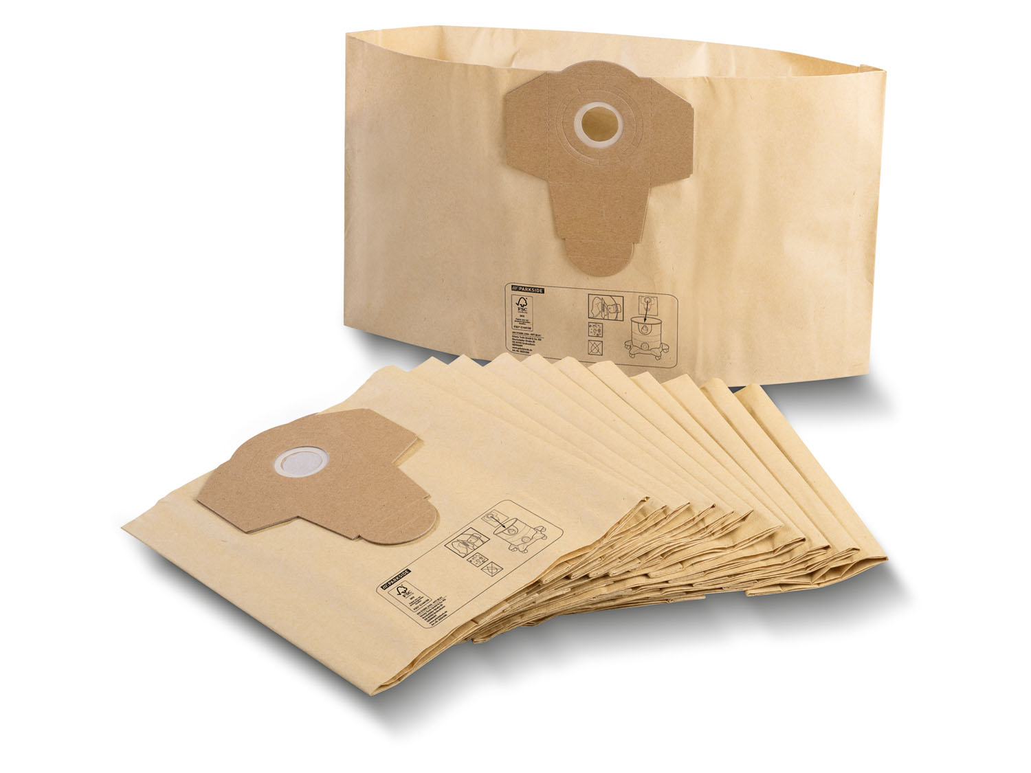 Parkside Worki do odkurzacza papierowe PFT 20 A1 lub flizelinowe Pvft 20 A1 Worki papierowe PFT 20 12 szt.