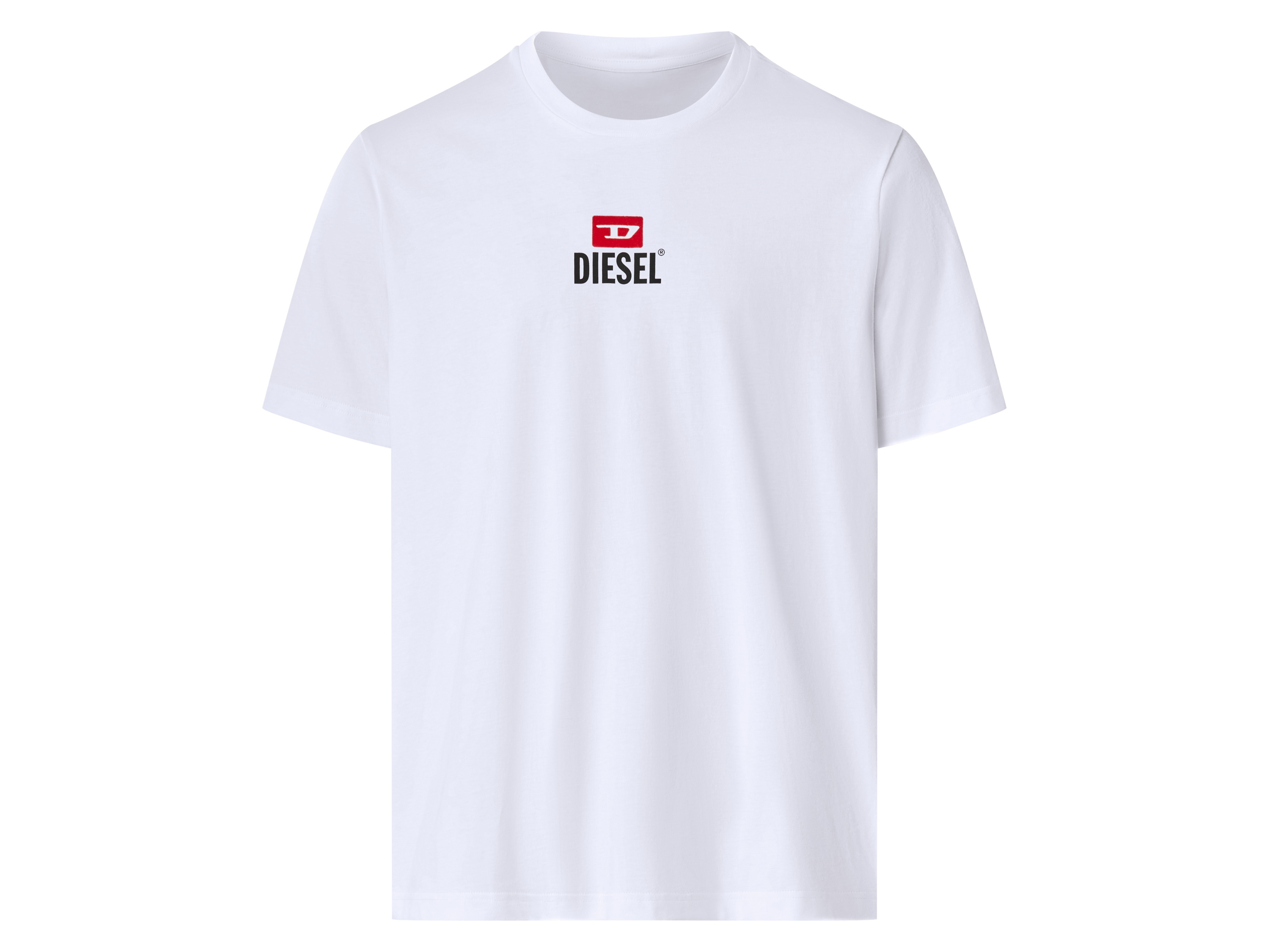 Diesel T-shirt męski z bawełny Biały, L