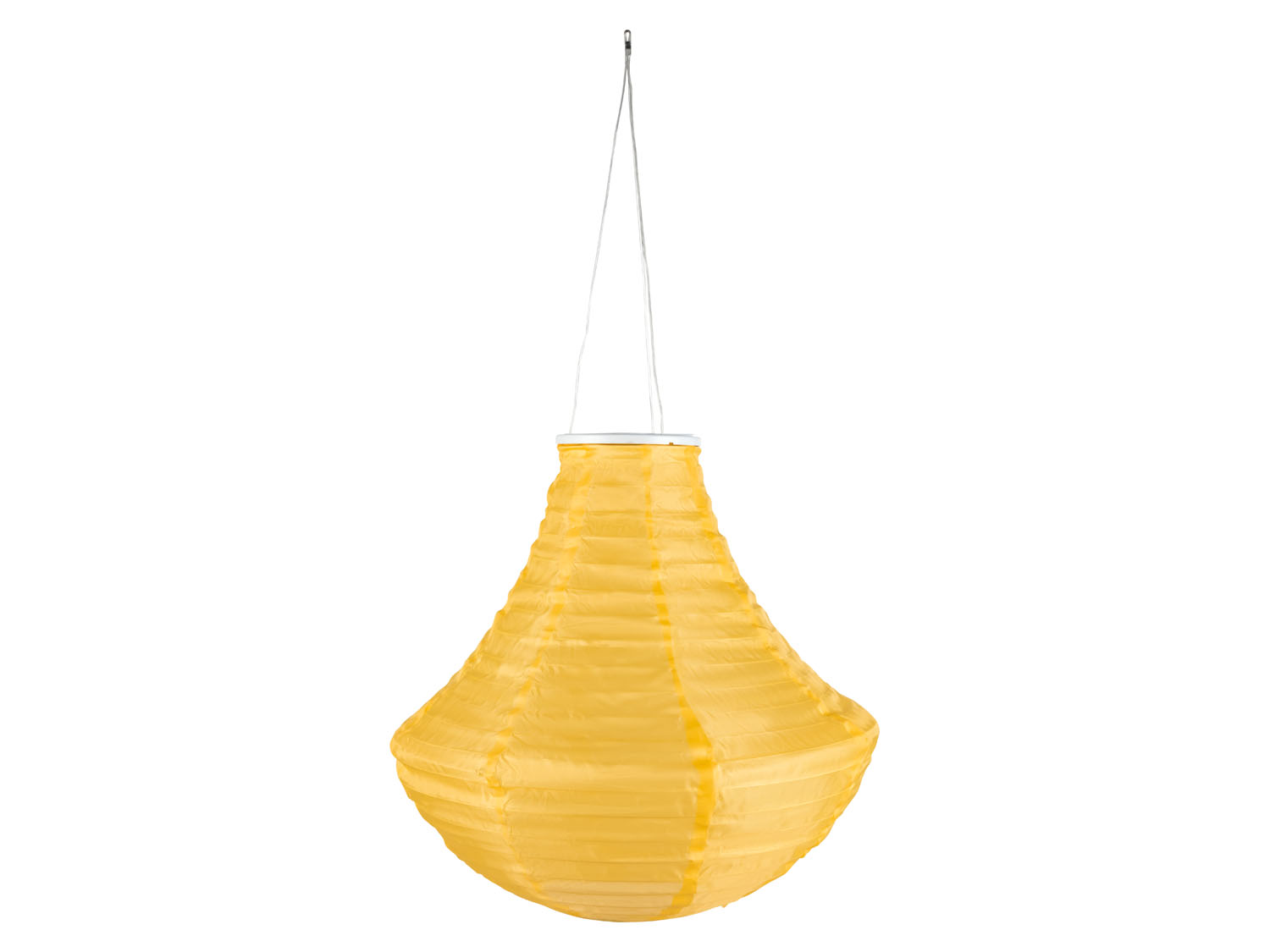 Livarno home Lampiony solarne Led, Ø 22 cm, z praktycznym uchwytem do zawieszania Stożek/ żółty