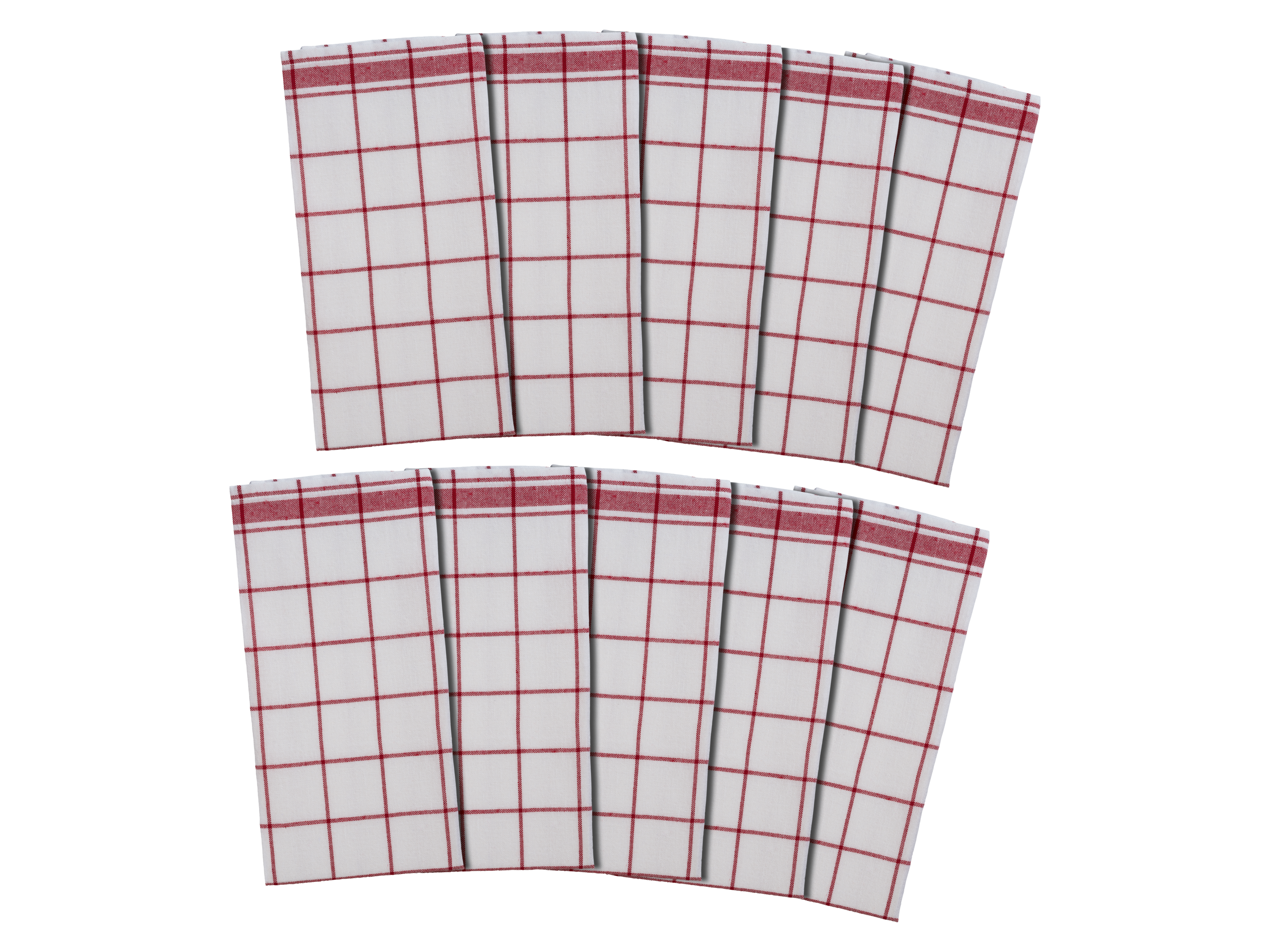 W5 Zestaw 10 ściereczek kuchennych Czerwony