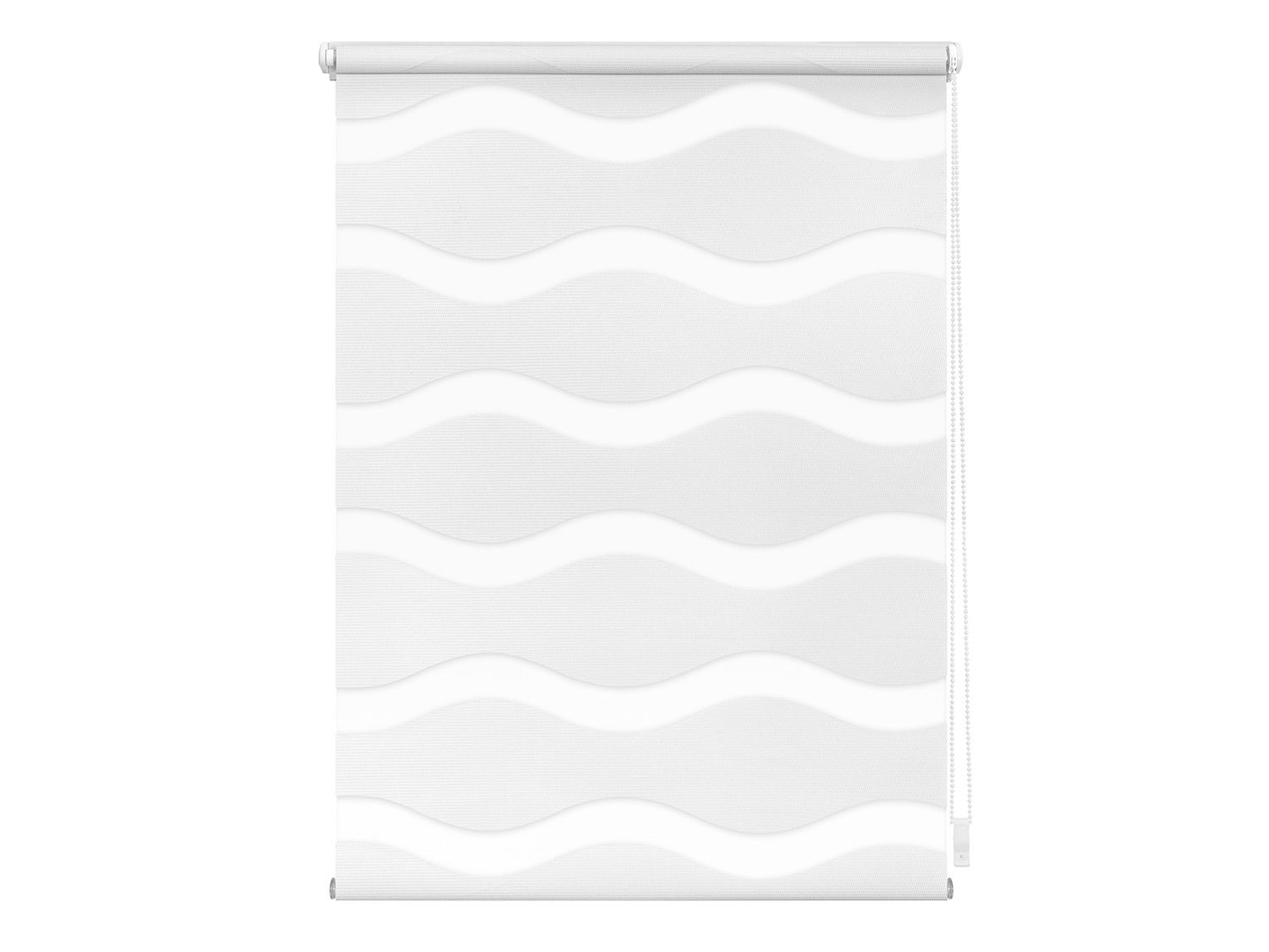 Lichtblick Roleta dzień/ noc fale Klemmfix, bez wiercenia, od 45 x 150 cm Biały, 100 x 150 cm