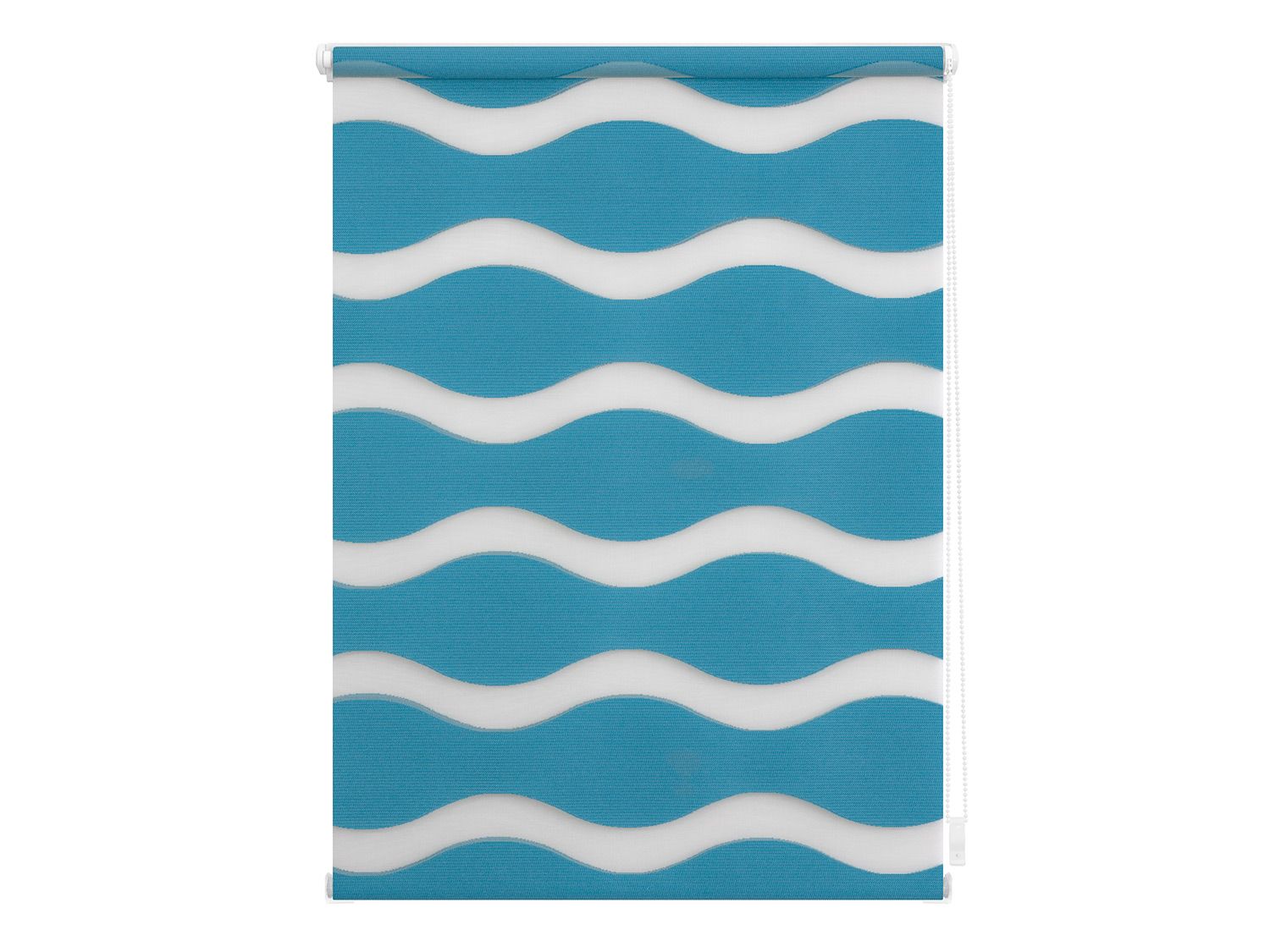 Lichtblick Roleta dzień/ noc fale Klemmfix, bez wiercenia, od 45 x 150 cm Petrol, 100 x 150 cm