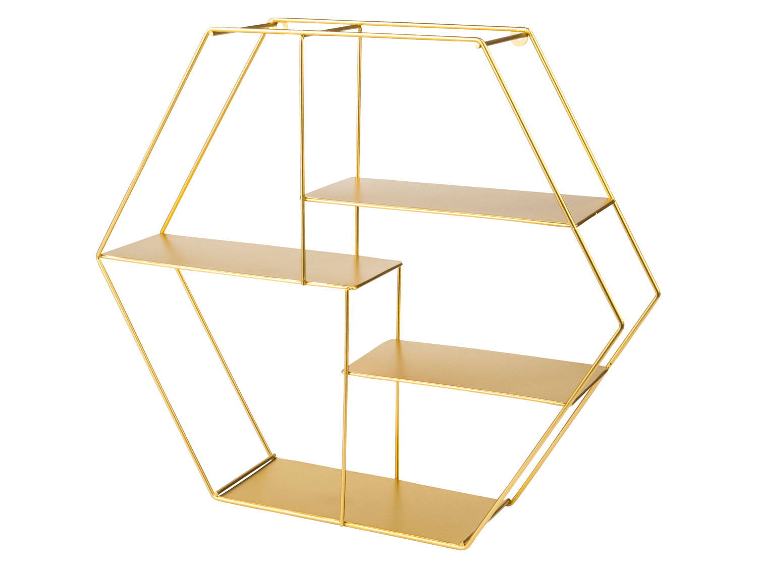 Livarno home Metalowa półka lub lustro Regał sześciokątny