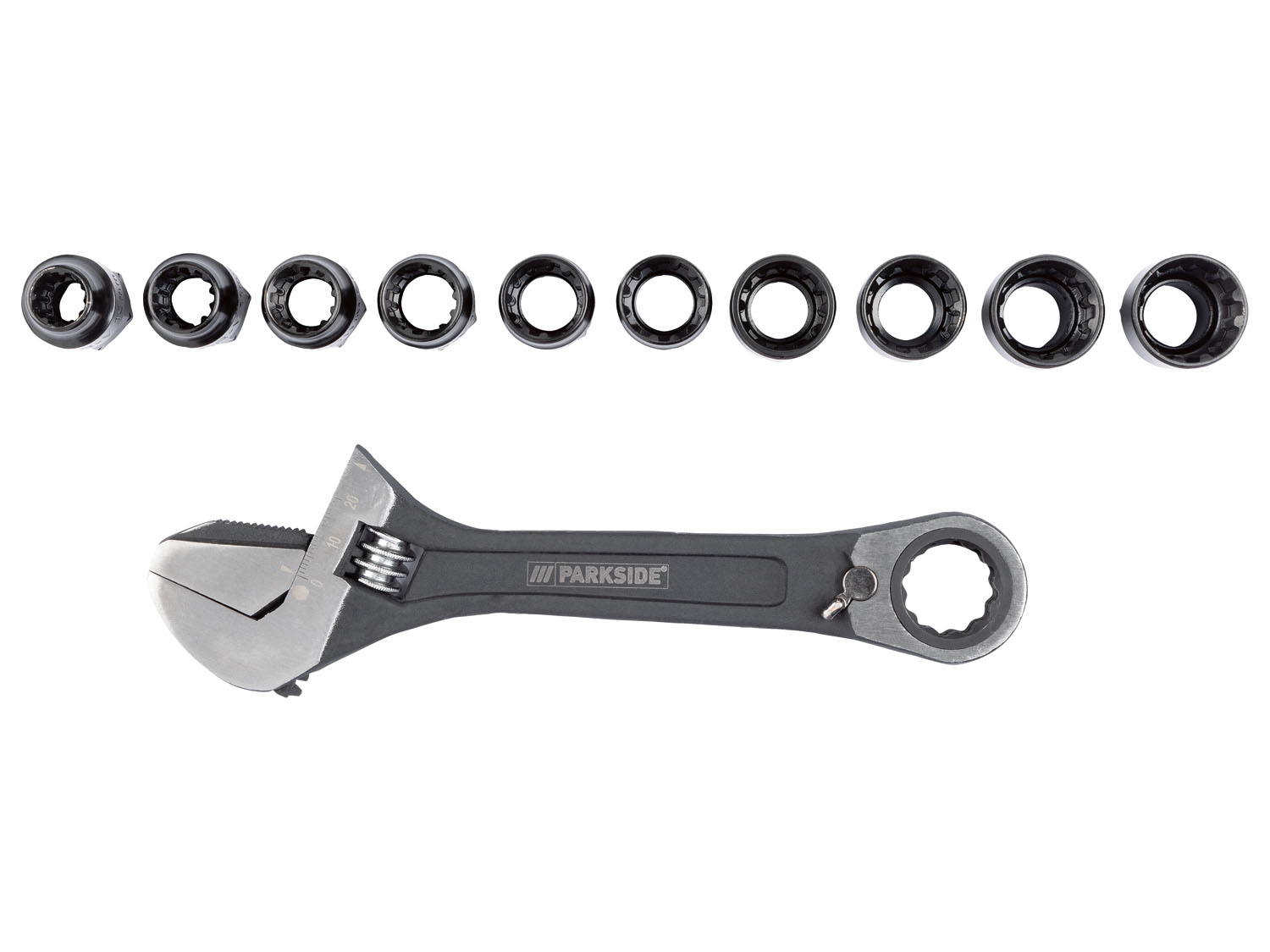 Parkside Zestaw kluczy nasadowych 3 w 1, 11 el.