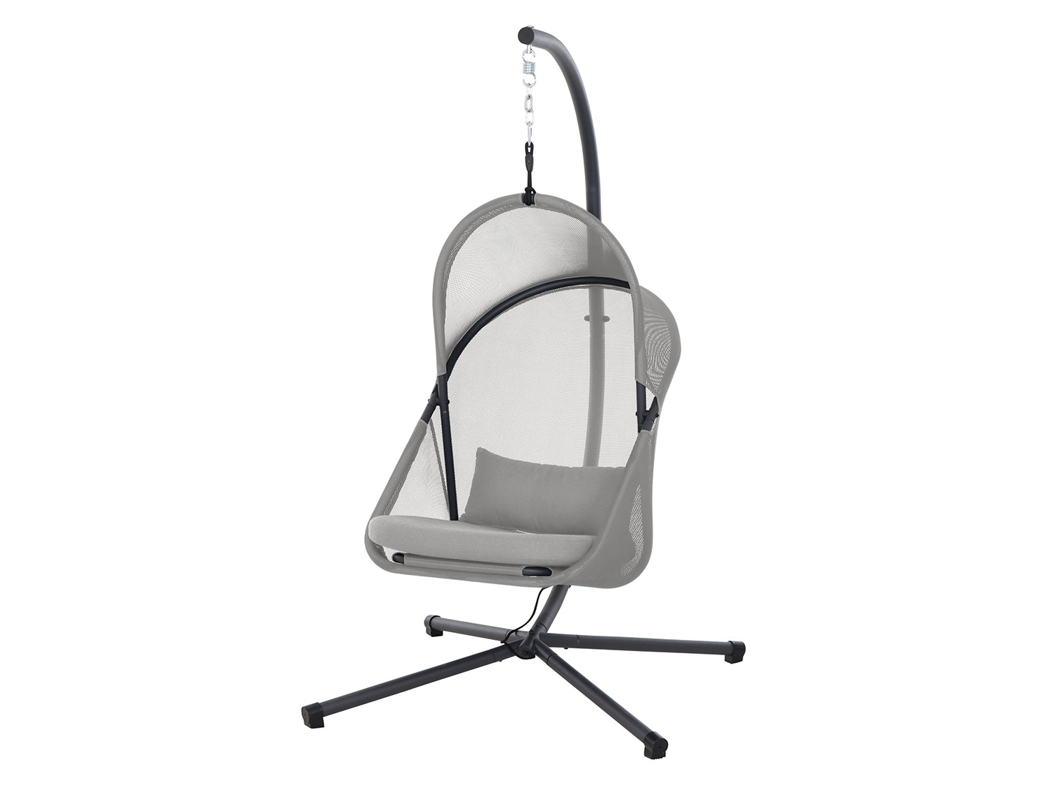 Siena Garden Wiszący fotel Yobaya, z najwyższej jakości tkaniną z przewiewnej siateczki AIR Jasnoszary