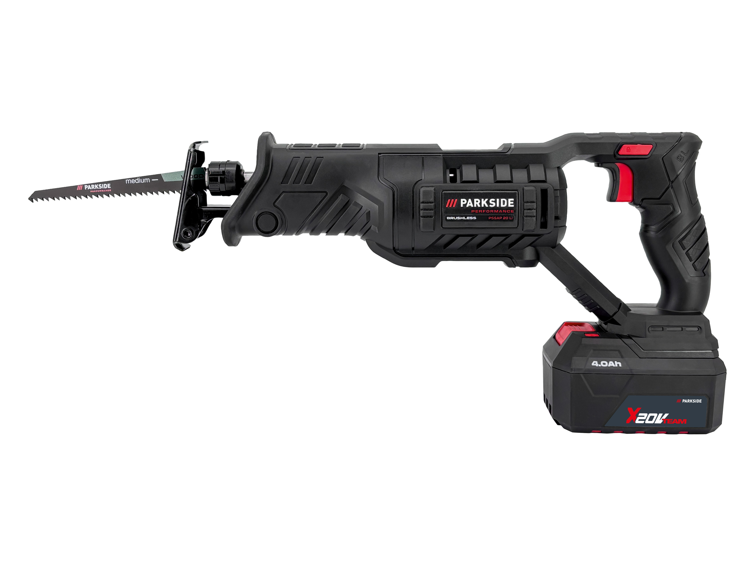 Parkside Performance Akumulatorowa piła szablasta 20 V, Pssap 20-Li E5 z akumulatorem i ładowarką