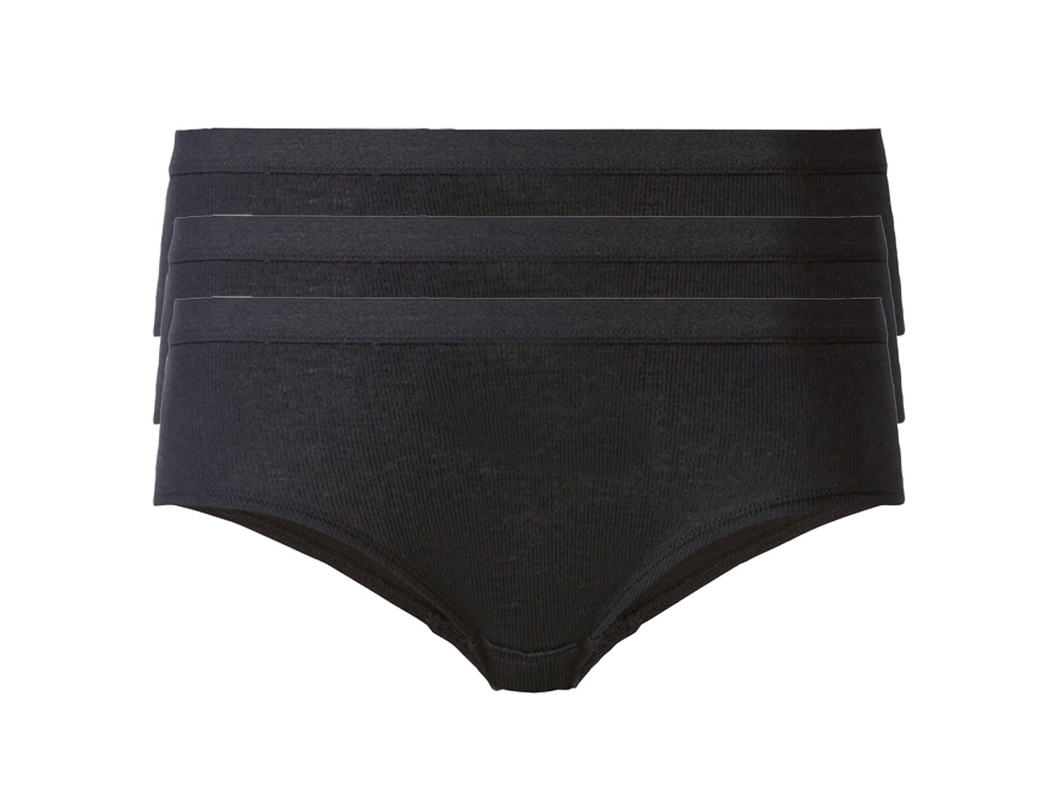 esmara Majtki hipstery damskie, 3 pary Czarny, L44/46