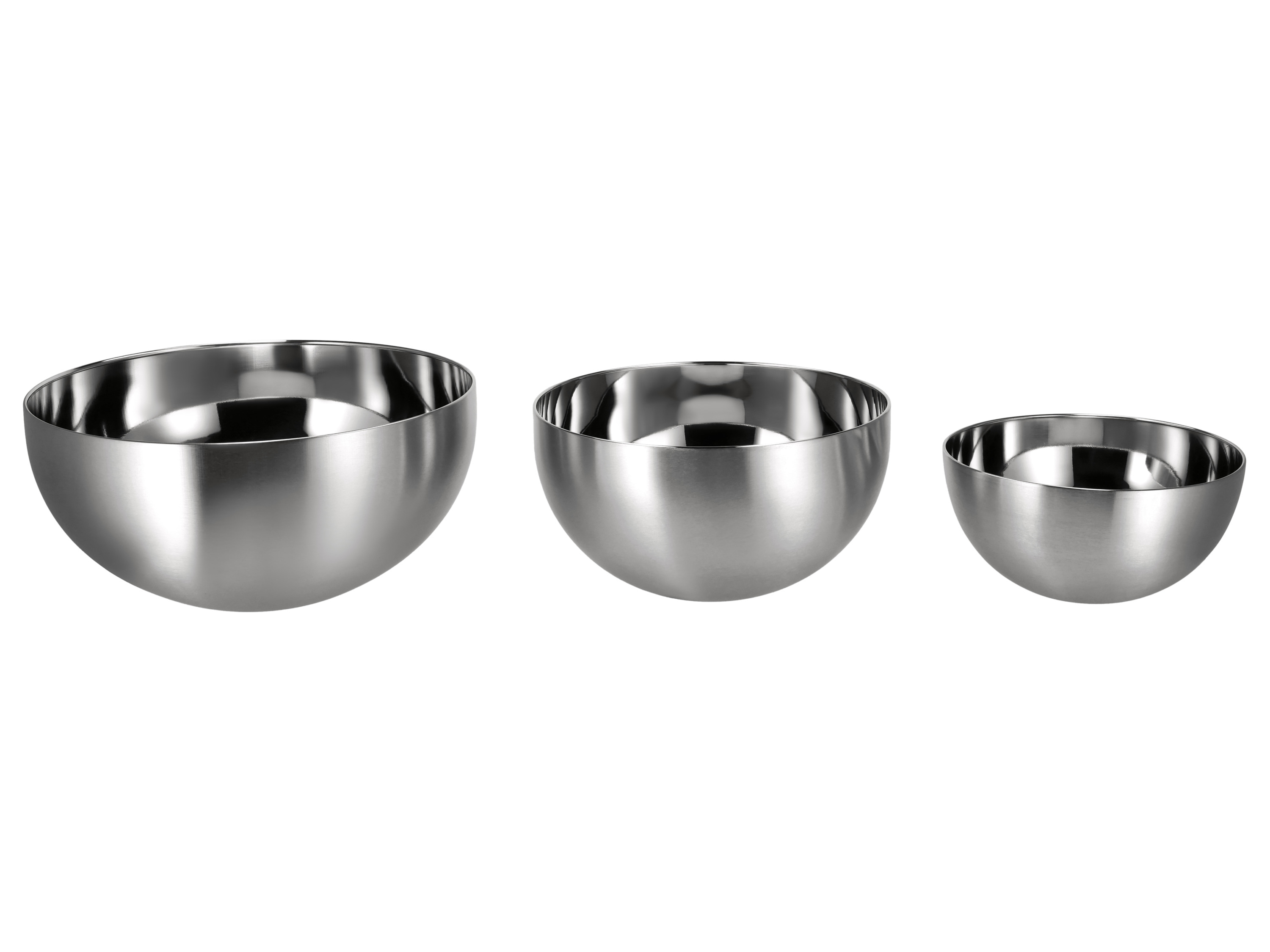 Silvercrest Zestaw 3 misek ze stali nierdzewnej