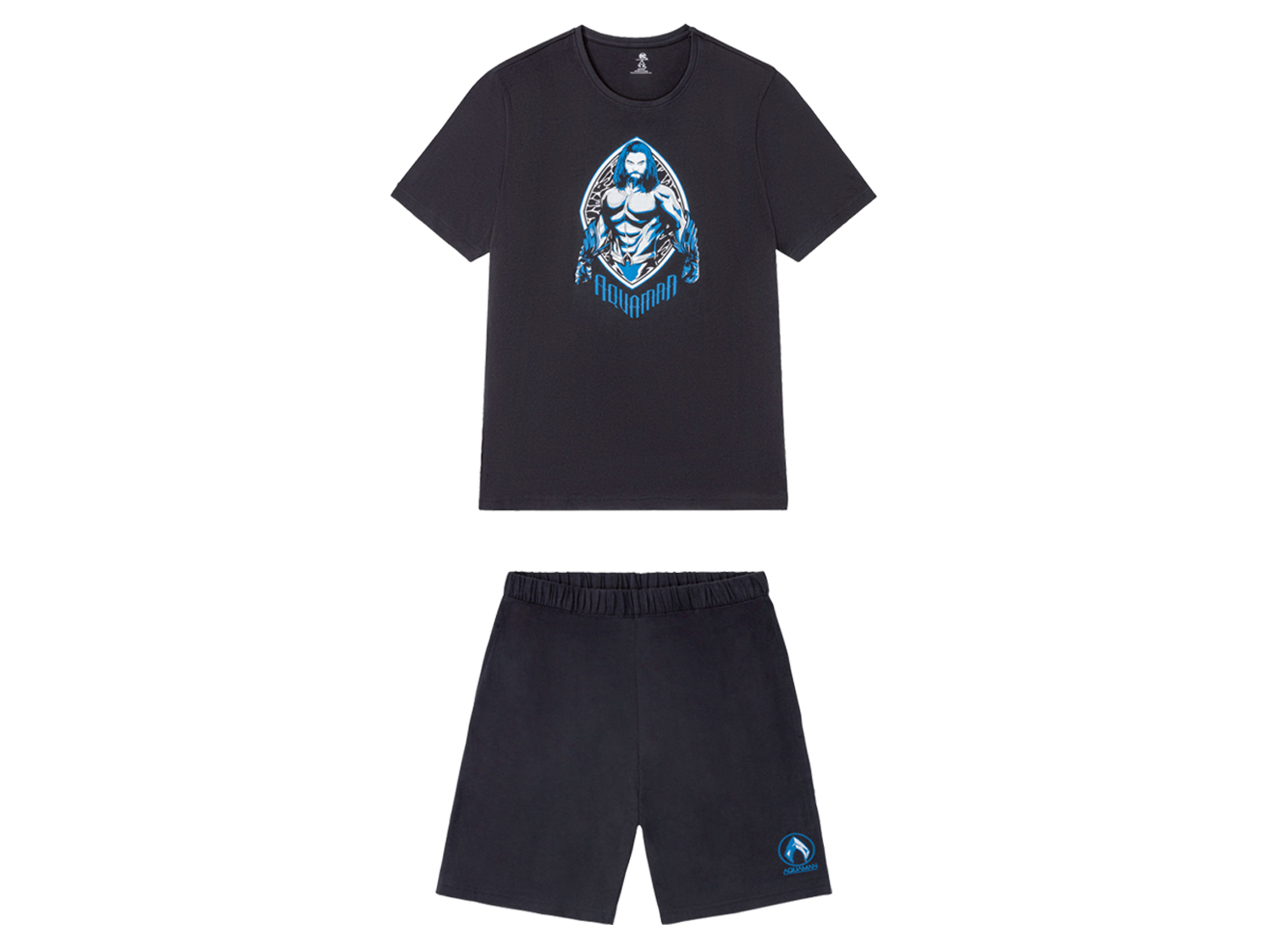 Piżama męska z licencją koszulka + szorty, 1 komplet Wzór Aquaman, M 48/50