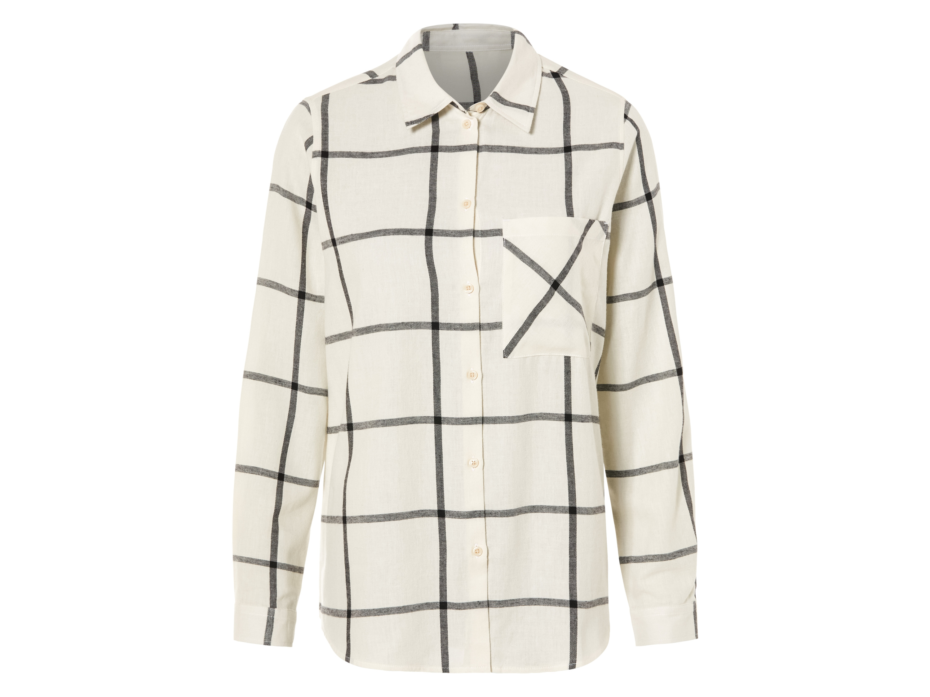 esmara Koszula flanelowa damska z bawełny Beżowy, XS 32/34