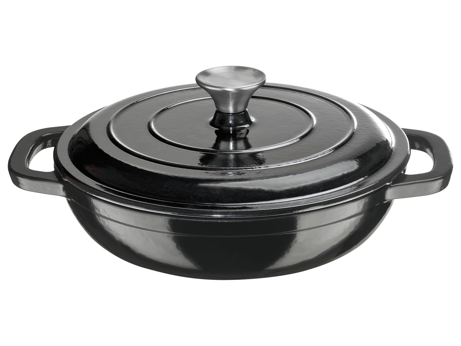 Ernesto Patelnia żeliwna do serwowania, Ø 25 cm Czarny