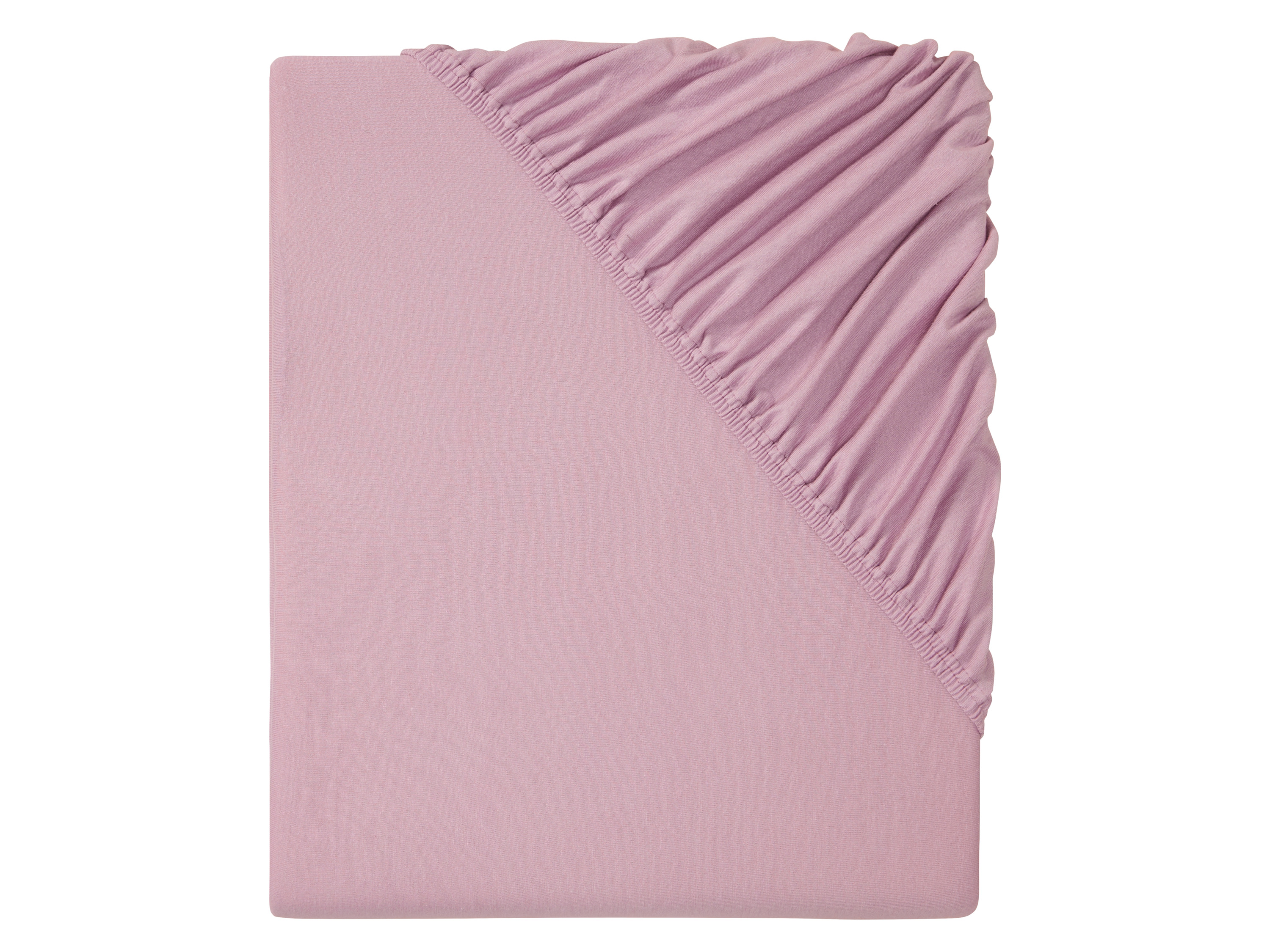 Livarno home Prześcieradło dżersejowe z gumką, 140-160 x 200 cm Różowy