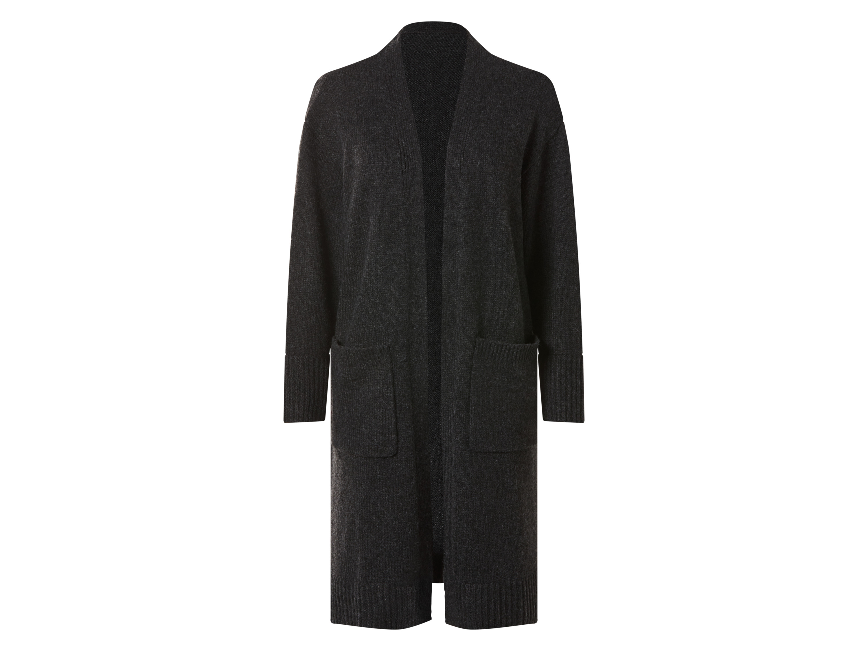 esmara Długi kardigan damski Czarny, XS 32/34