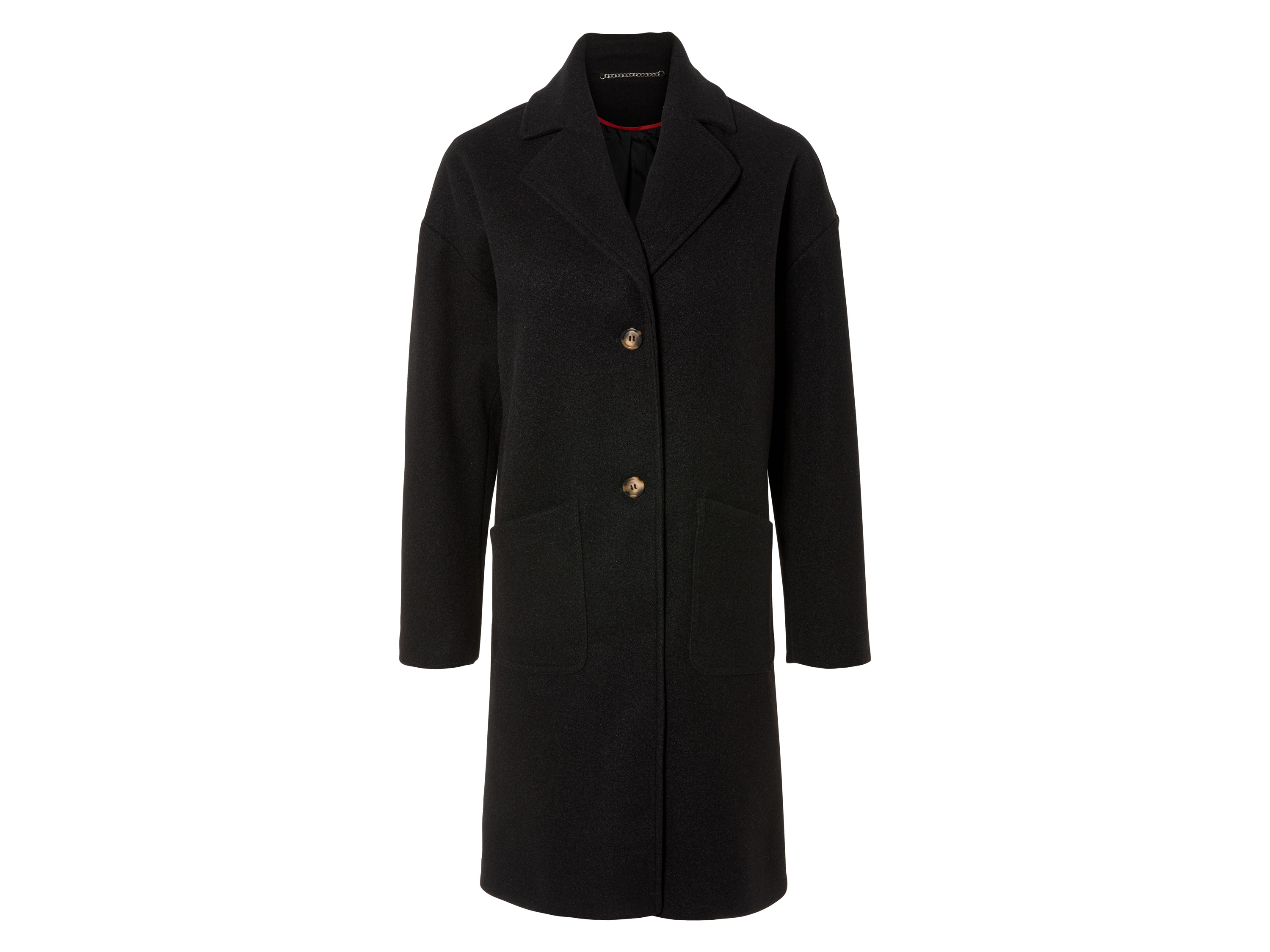 esmara Płaszcz damski z kołnierzem z klapami 38, Czarny