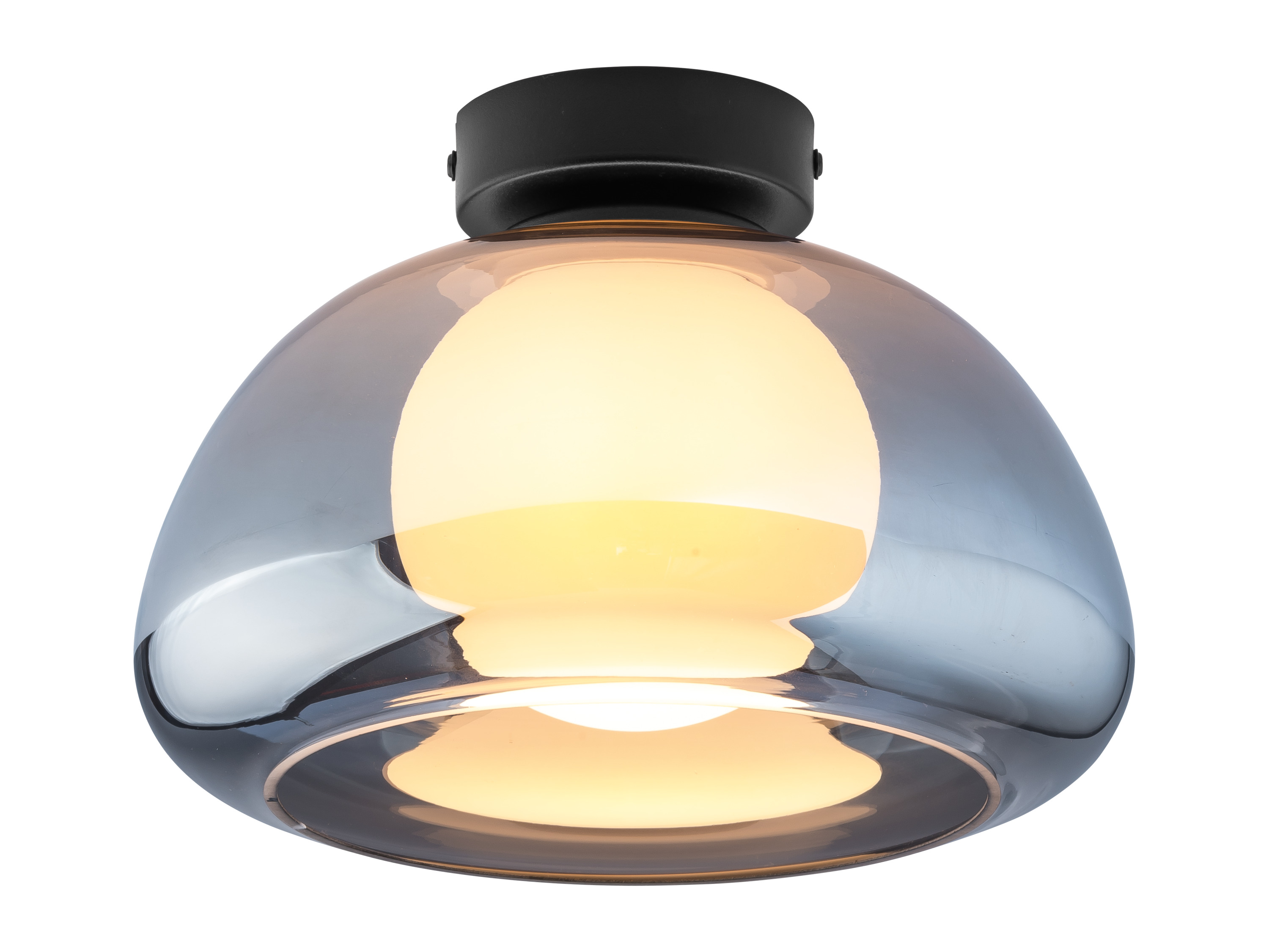 Livarno home Lampa LED Szare szkło