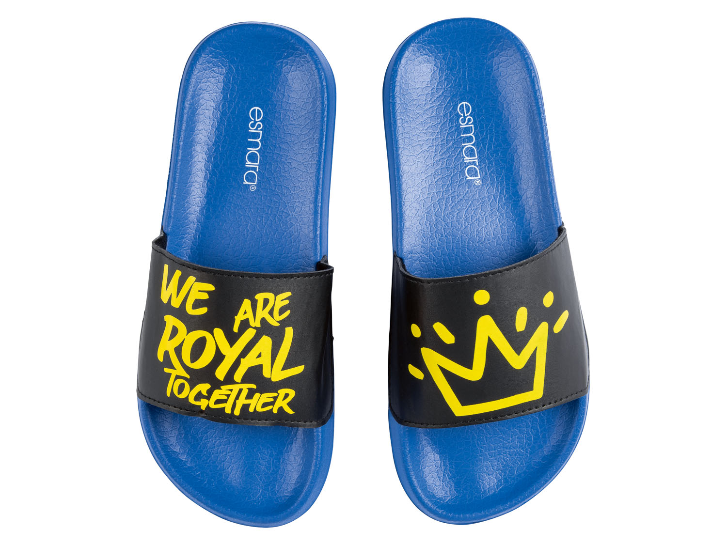 esmara Klapki kąpielowe damskie z motywem „Electric Castle” Czarny/ żółty, 39