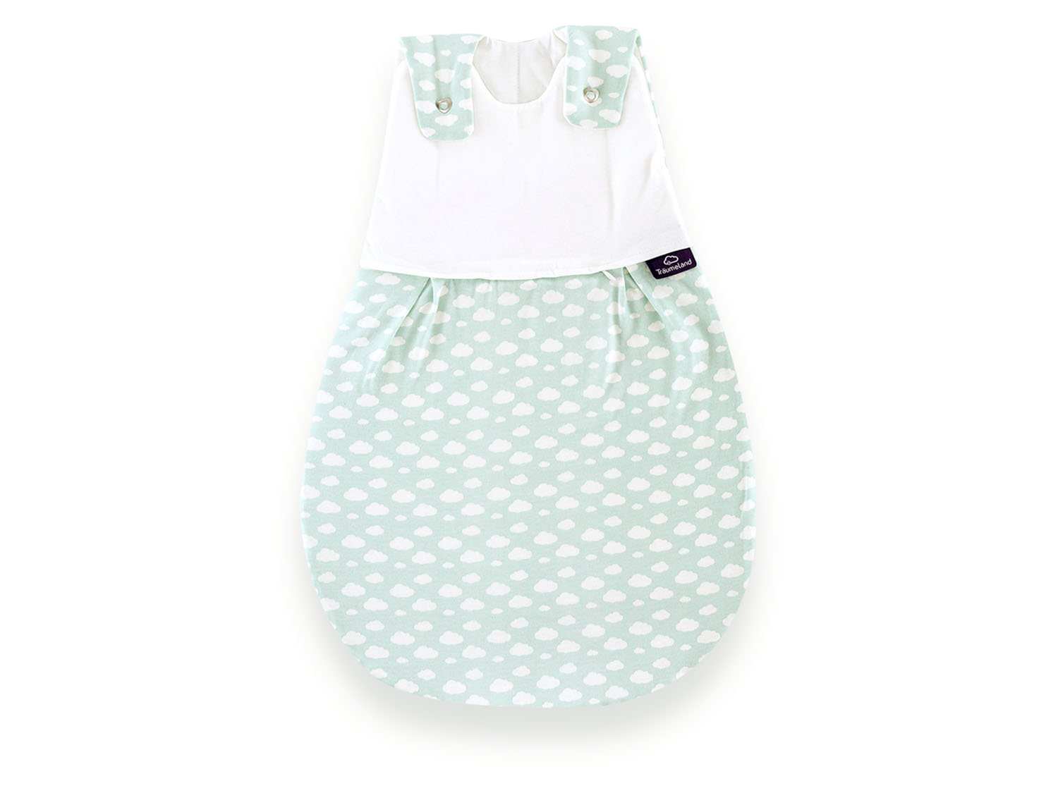 Träumeland Śpiworek zewnętrzny Liebmich, chmurki/miętowy 50/56