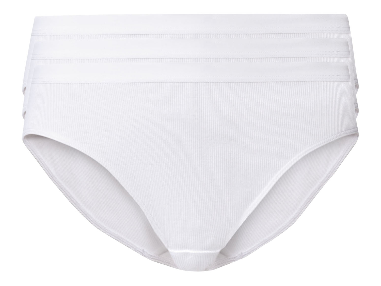 esmara Figi damskie, z przyjemnego w dotyku materiału, 3 pary Biały, L44/46