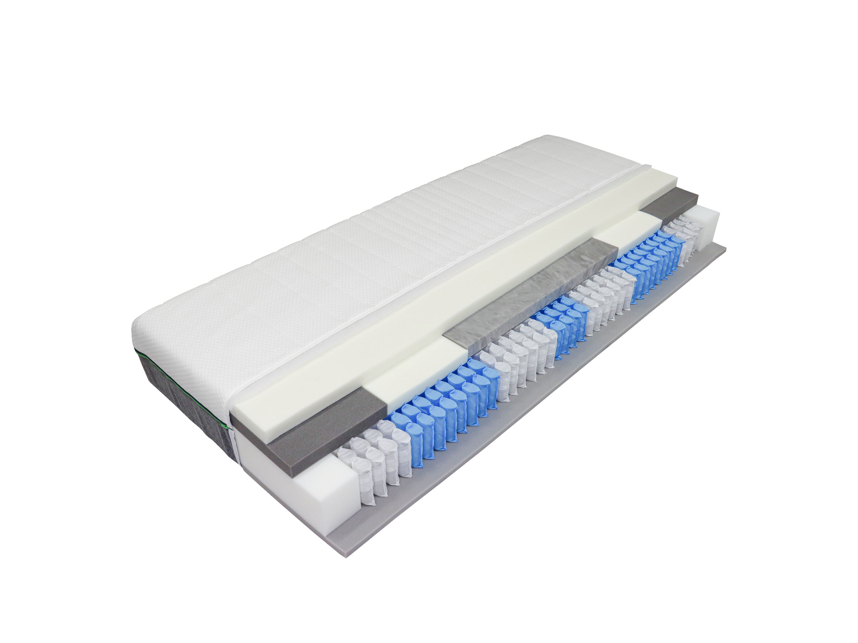 BeCo 7-strefowy materac kieszeniowy „Feel” z wielofunkcyjnym pokrowcem Omnitex. h2 - h4, 90 x 190 cm