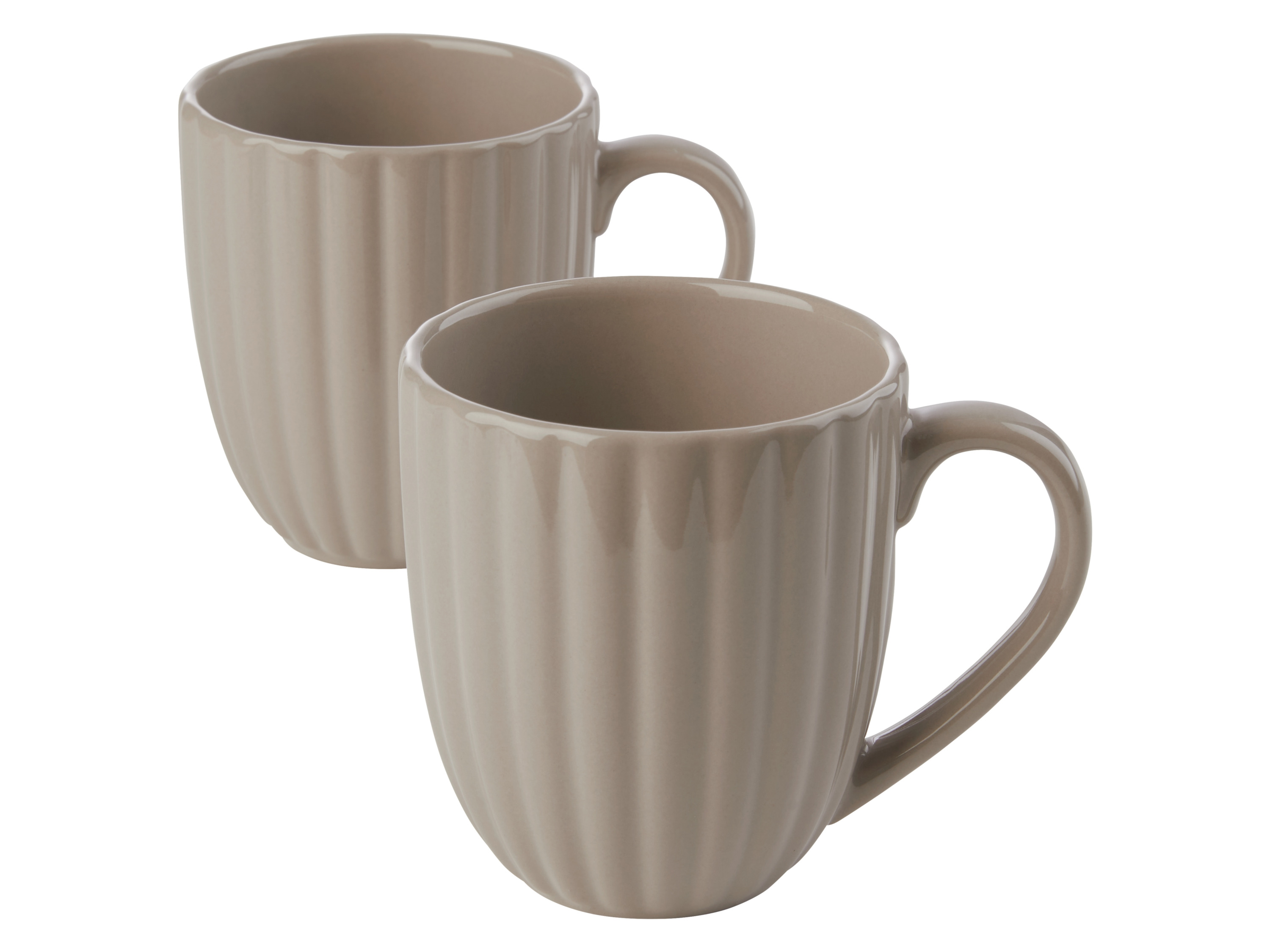 Livarno home Zestaw 2 kubków, miseczek lub talerzyków Kubek, Beżowy