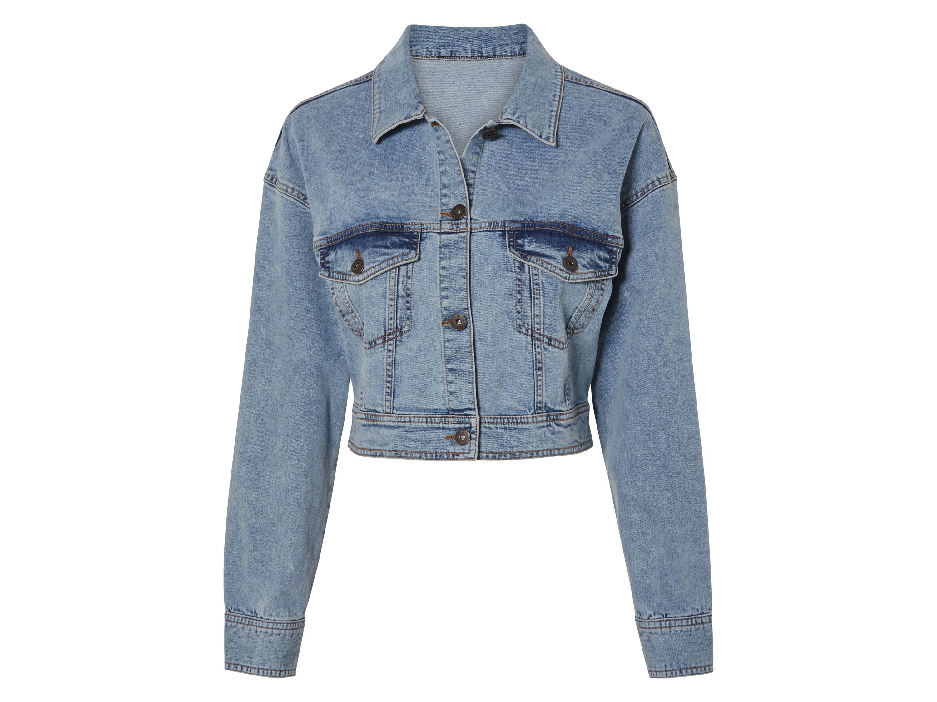 esmara Kurtka jeansowa damska kurtka z biobawełną Jasnoniebieski, 38