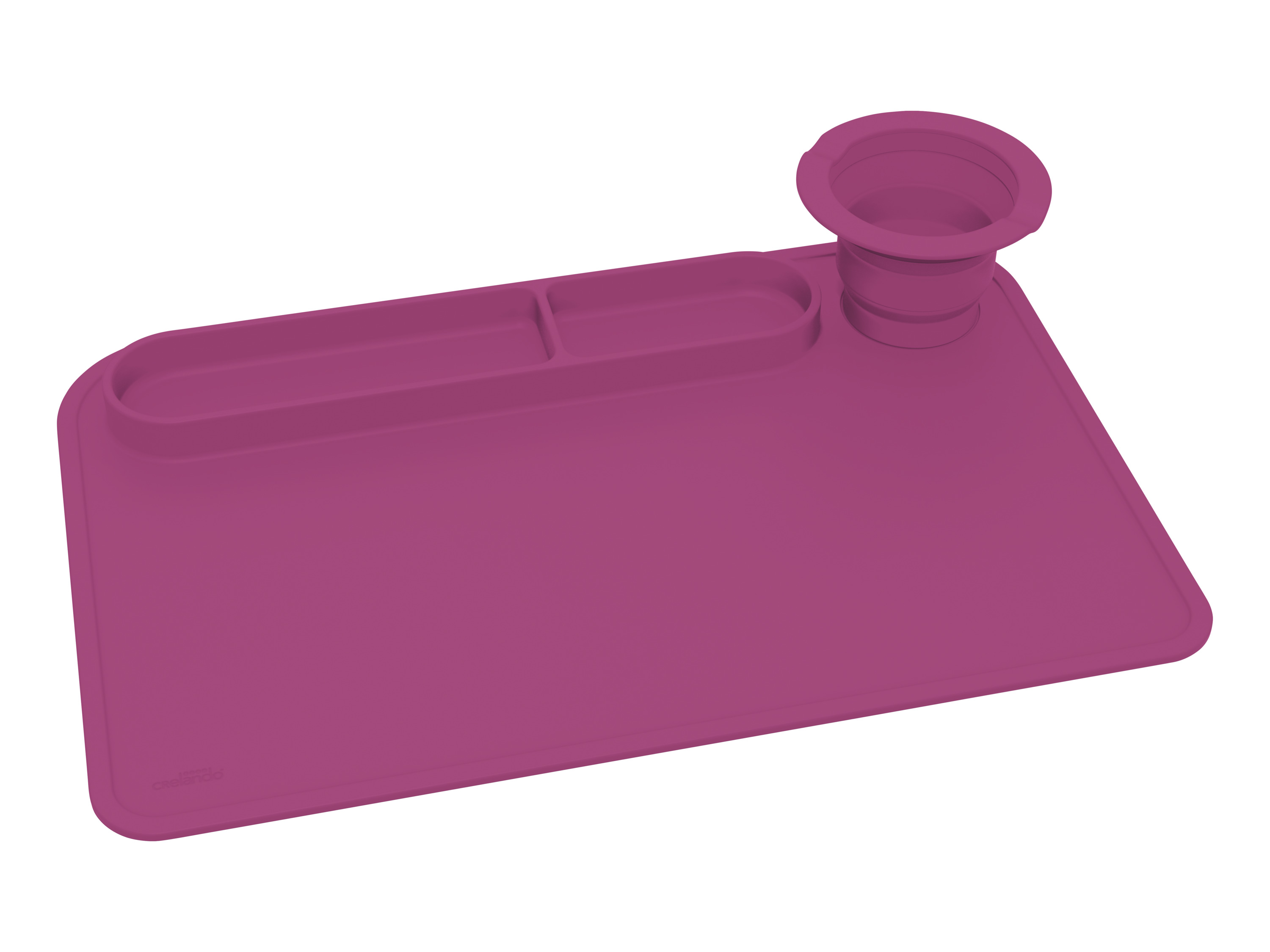 crelando Kubek na pędzelki z podstawką Różowy