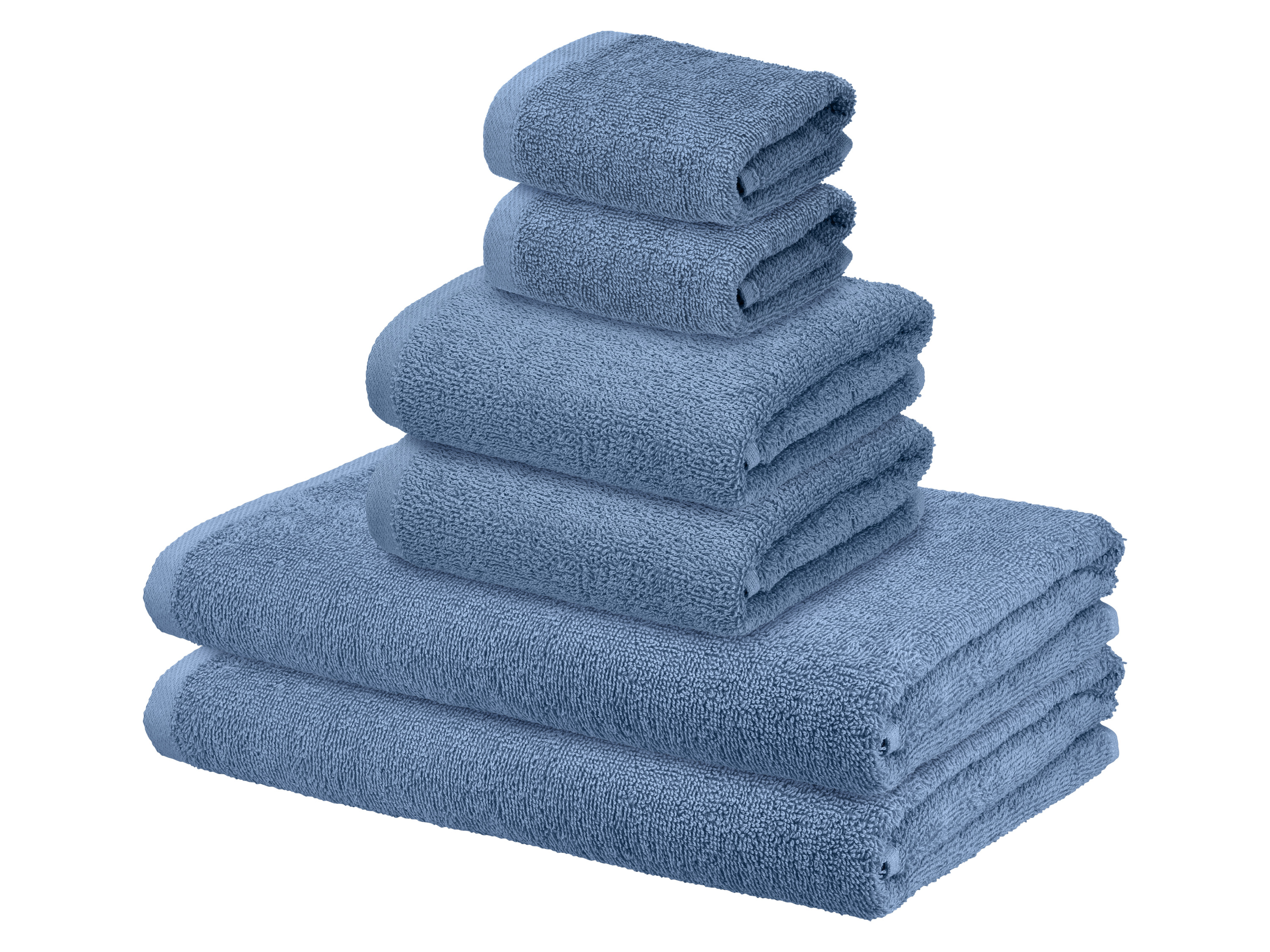 Livarno Zestaw 6 ręczników frotté Jasnoniebieski