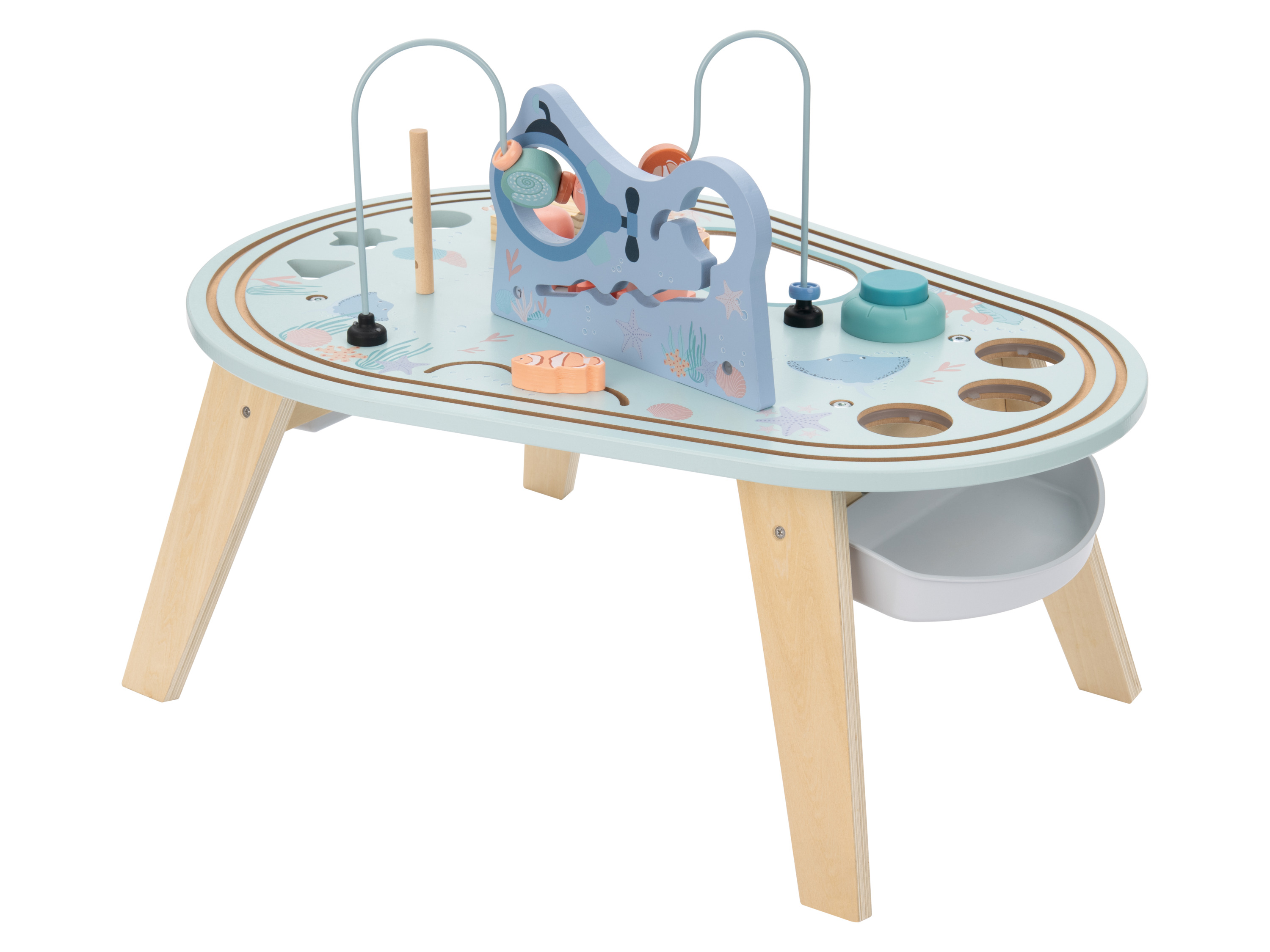 lupilu Drewniana zabawka motoryczna Stół do gier