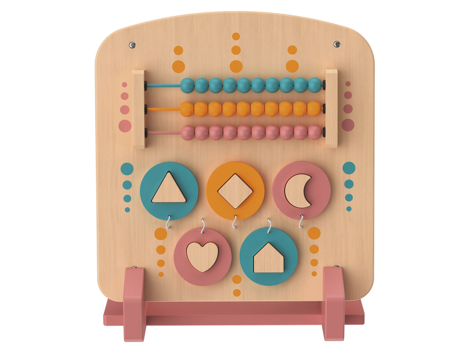 Playtive Zabawka motoryczna do zawieszenia na ścianie, drewniana Liczenie