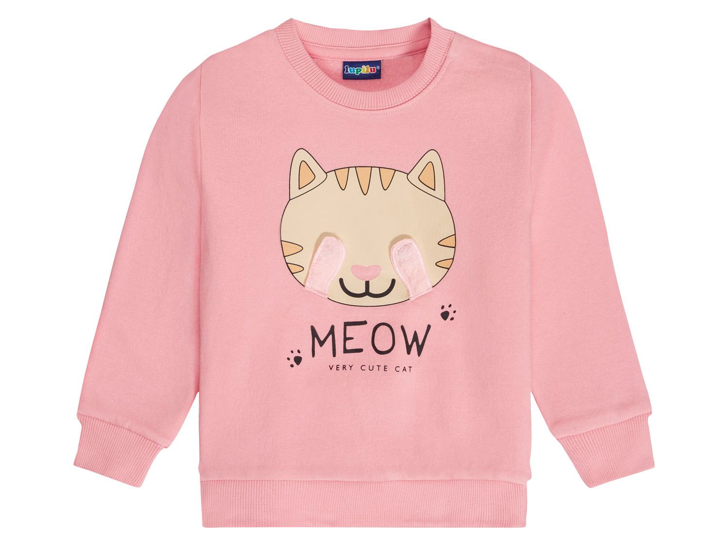 lupilu Bluza dresowa dziewczęca, 1 sztuka Różowy, 110/116