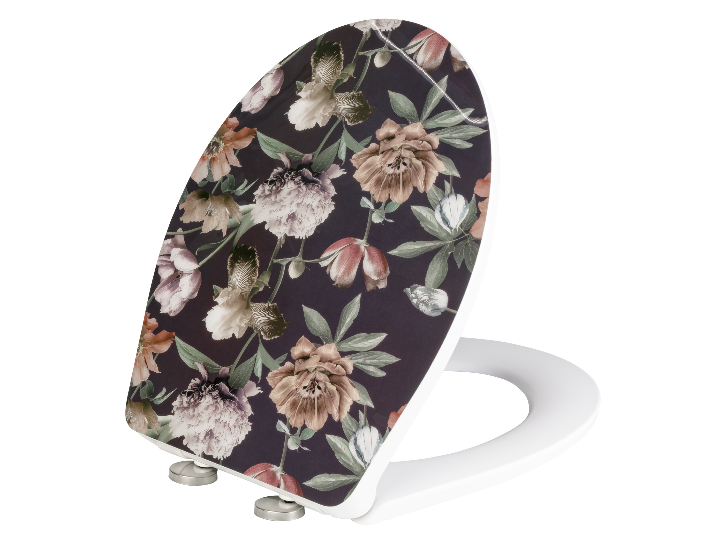 Livarno home Deska sedesowa wolnoopadająca z duroplastu Kwiaty akrylowe