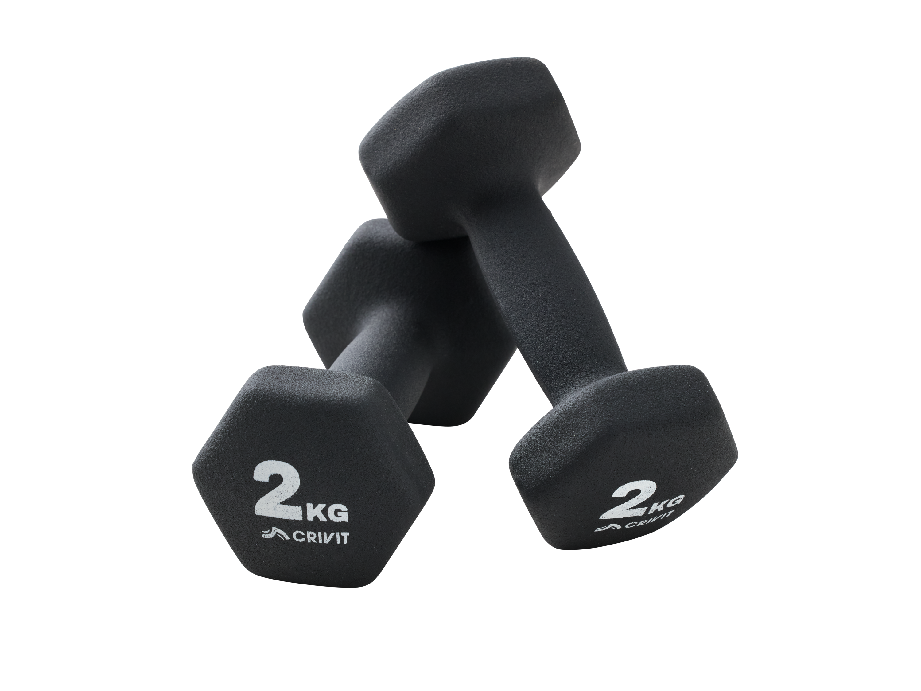 Crivit Deska do pompek / Hantle PCV 2x2 kg / Kettlebell, 10 kg 2x2 kg