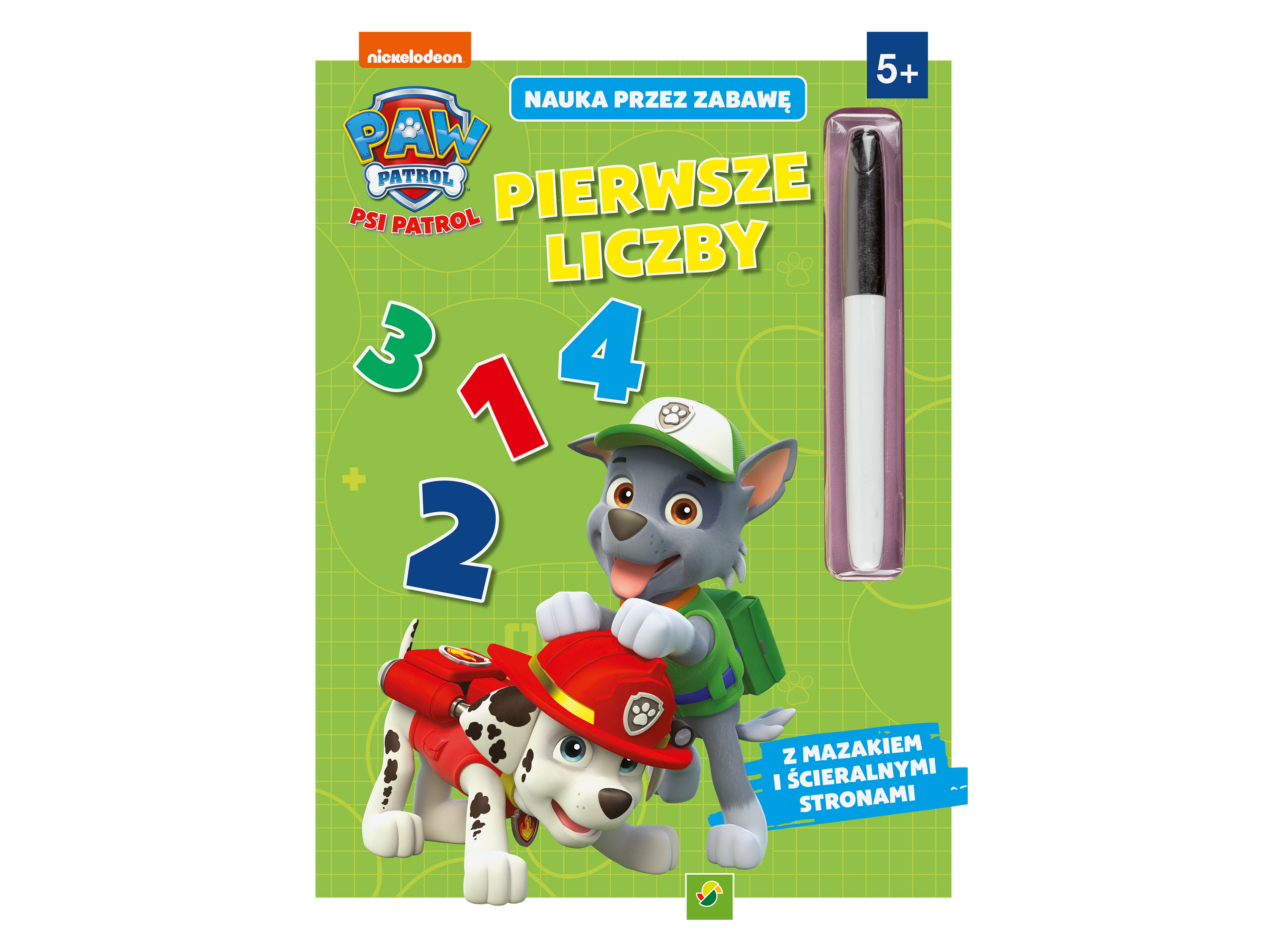 Zeszyty zmywalne do nauki i zabawy, z pisakiem Psi Patrol, Pierwsze liczby