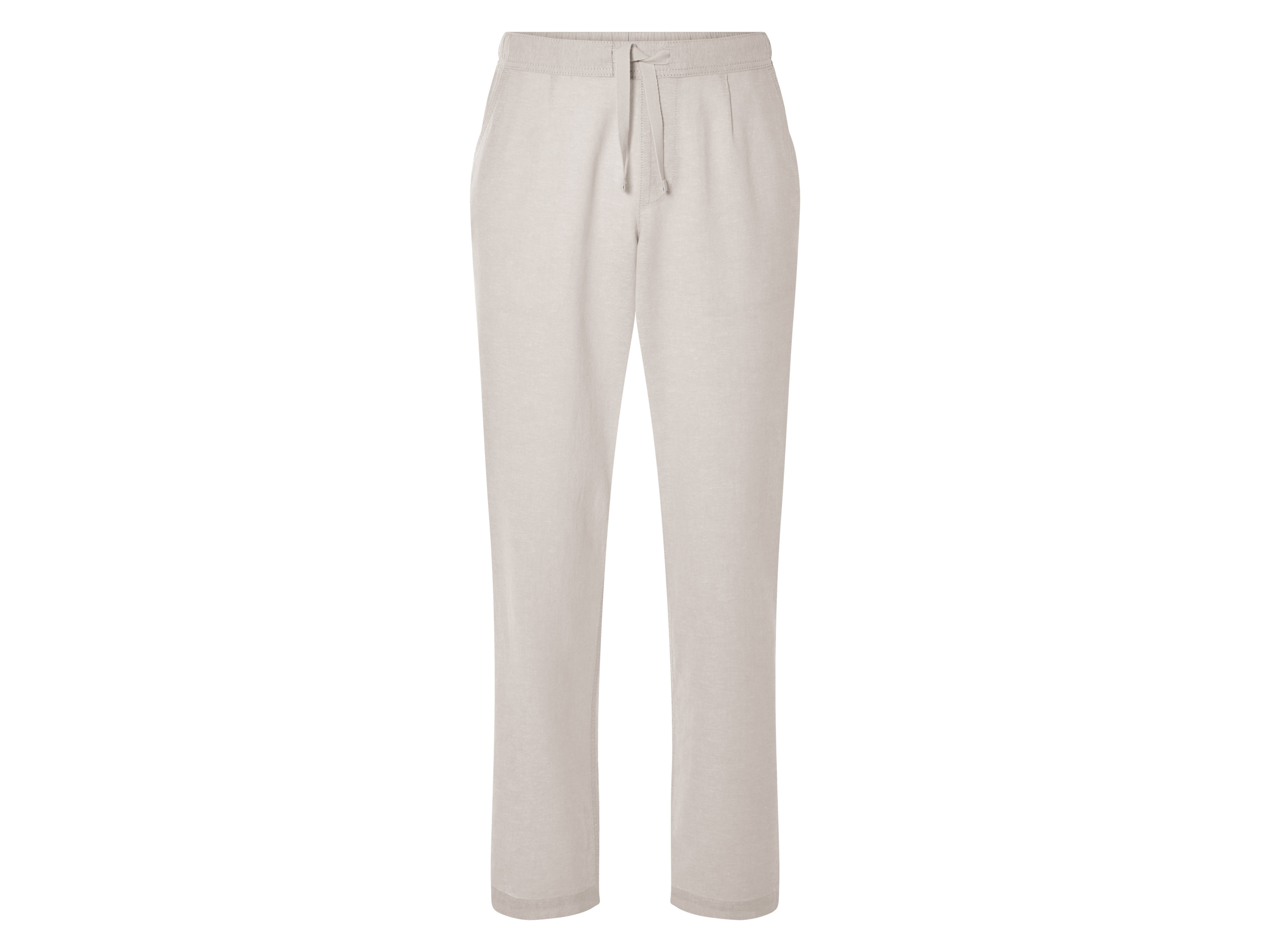 esmara Men Spodnie męskie z lnem i bawełną Beżowy, XXL 60/62