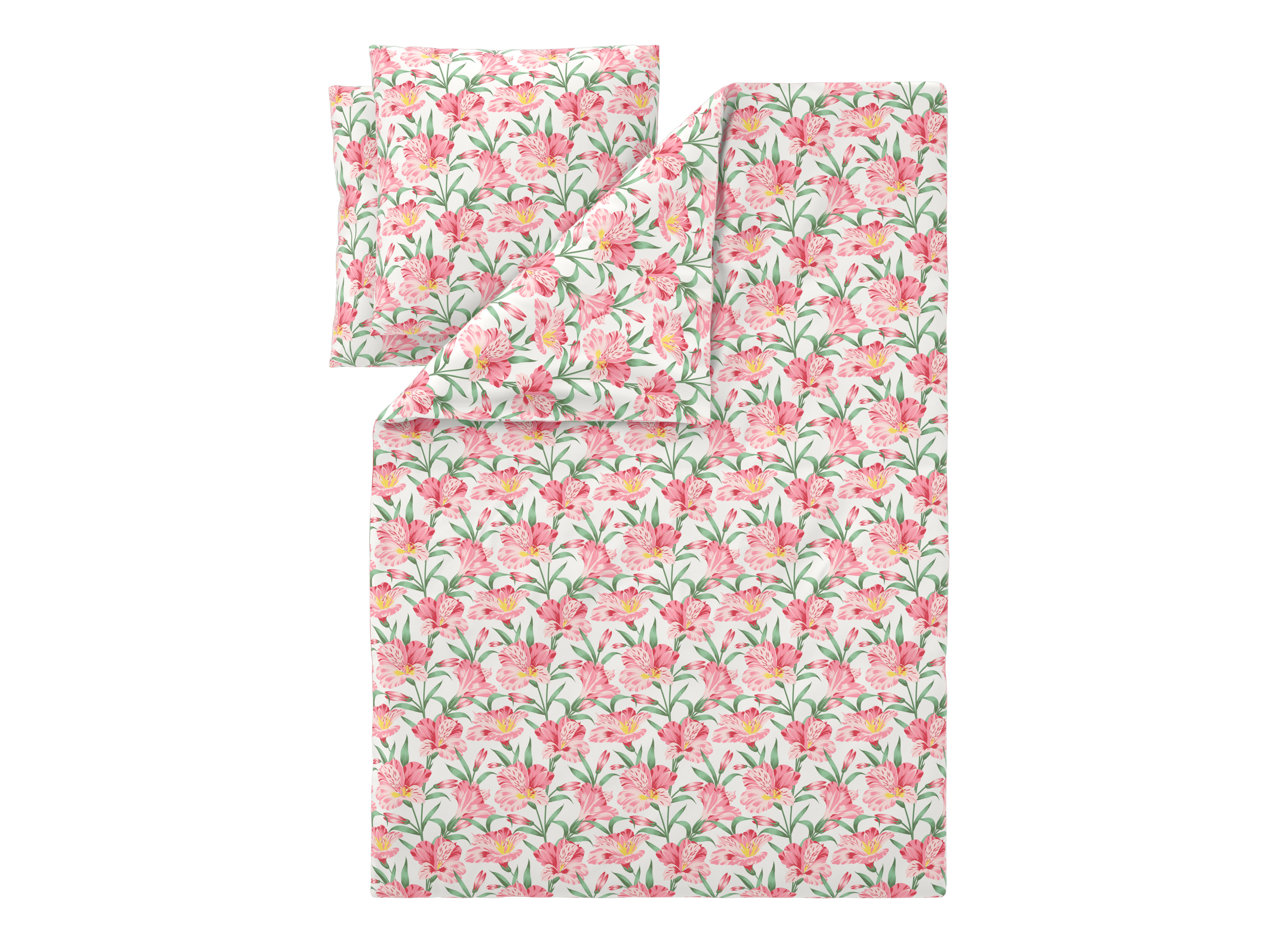 Livarno Pościel z mikrowłókna satynowego, 160 x 200 cm Kwiaty