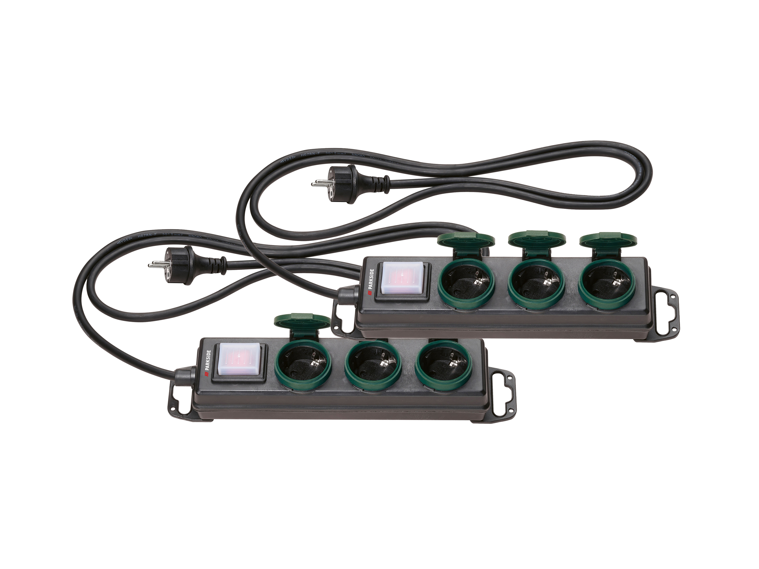 Parkside Listwa zasilająca Ip44 bryzgoszczelna, 1 lub sztuki 2 x 3 gniazda