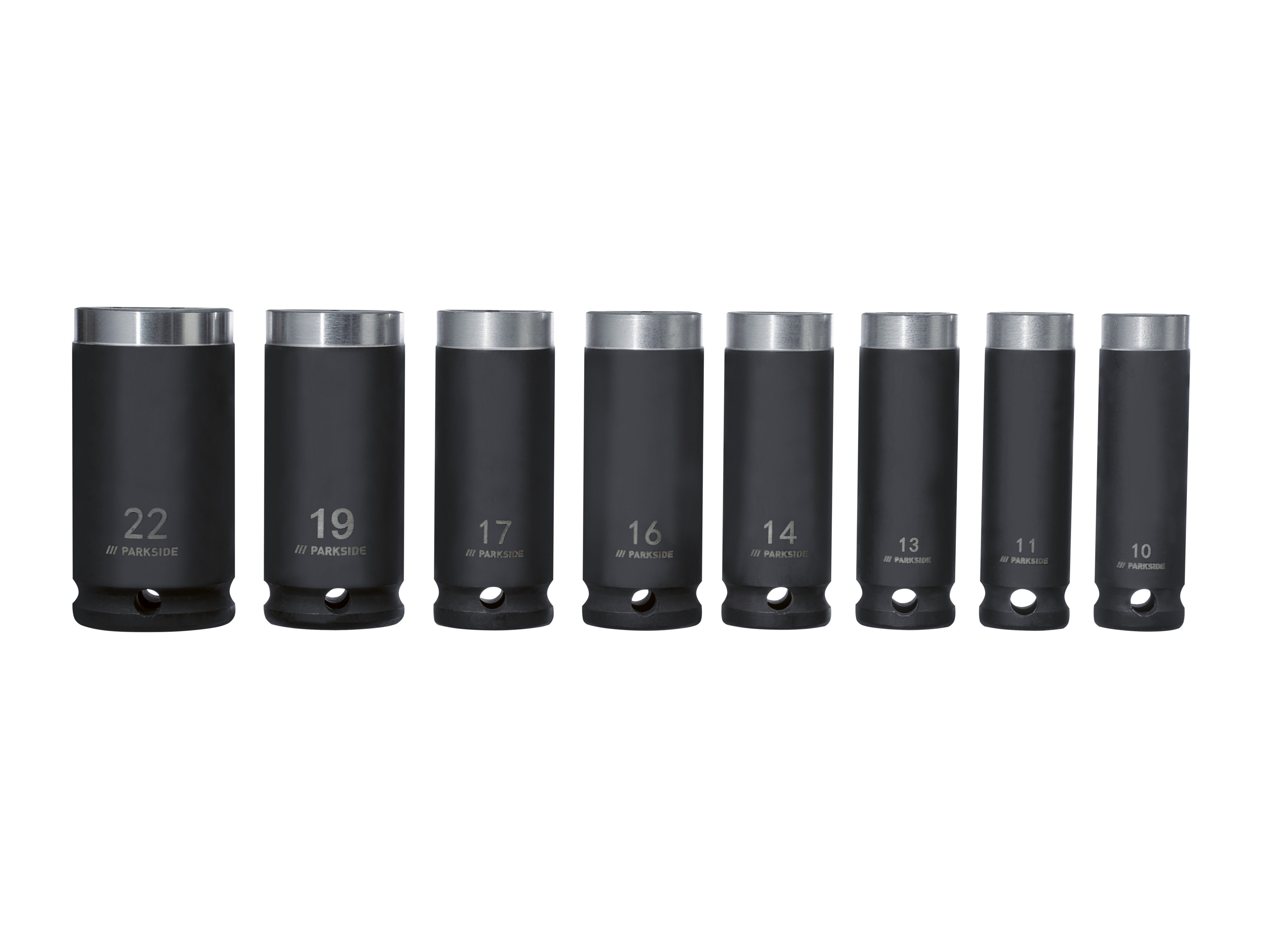 Parkside Performance Zestaw kluczy nasadowych, 8 elementów Klucz nasadowy 3/8 cala