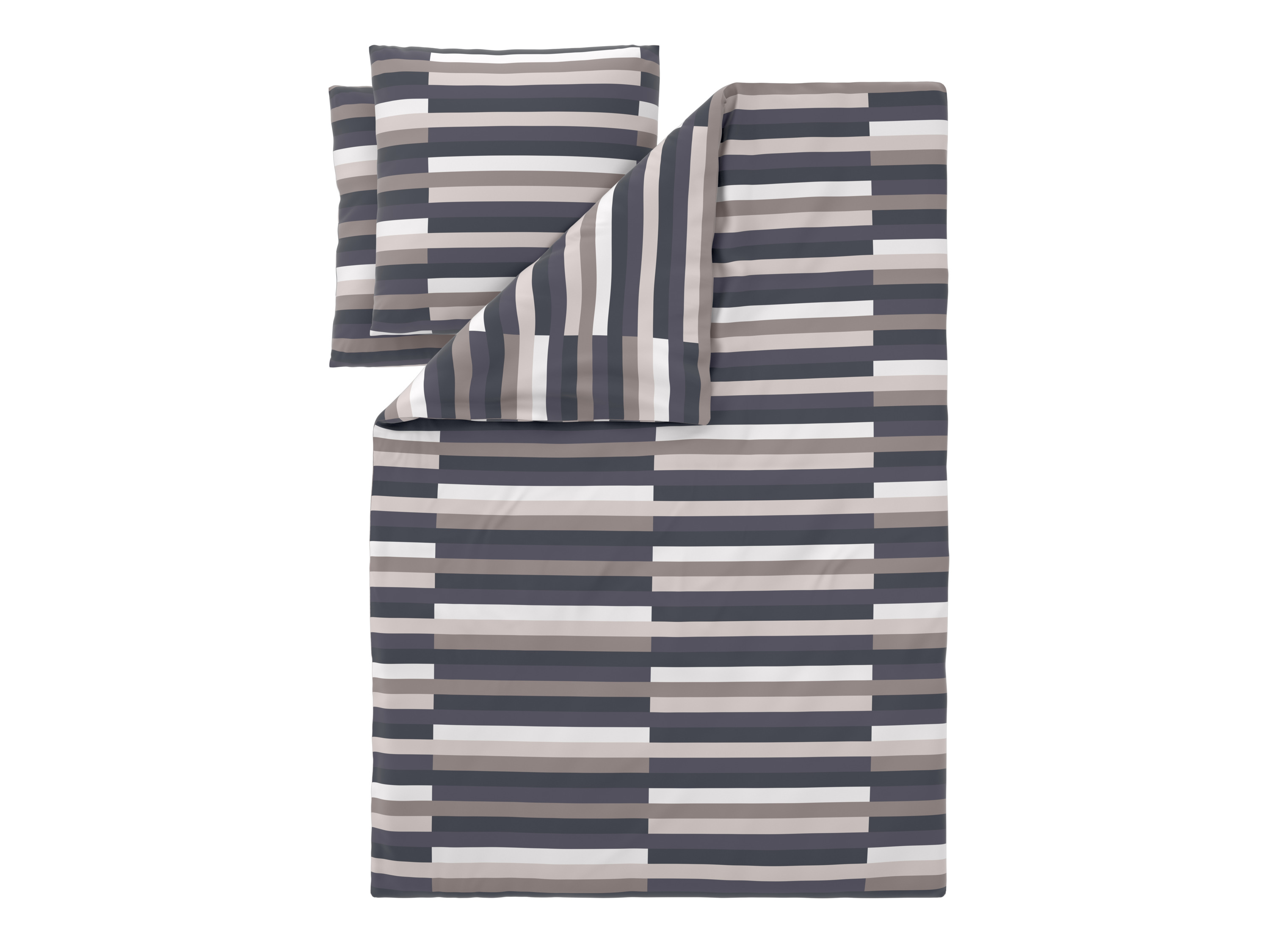 Livarno Pościel z mikrowłókna satynowego, 220 x 200 cm W paski