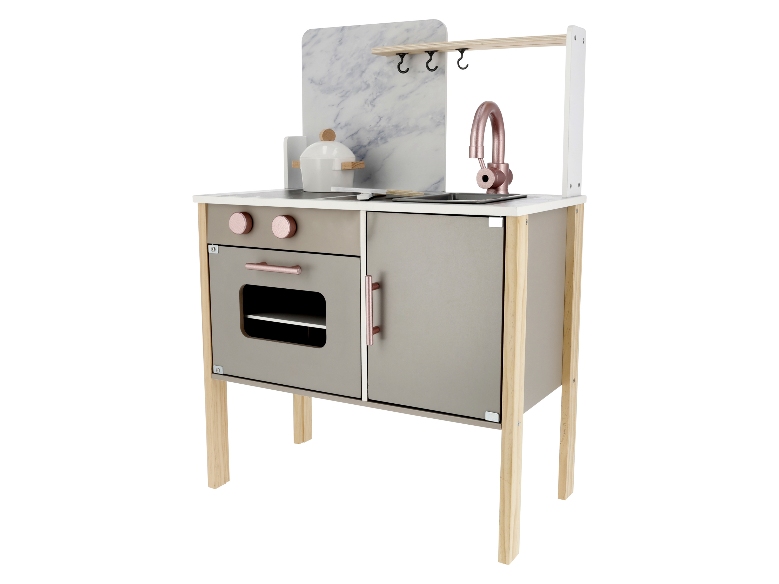 lupilu Drewniana kuchnia lub sklep z akcesoriami Nowoczesna kuchnia do zabawy