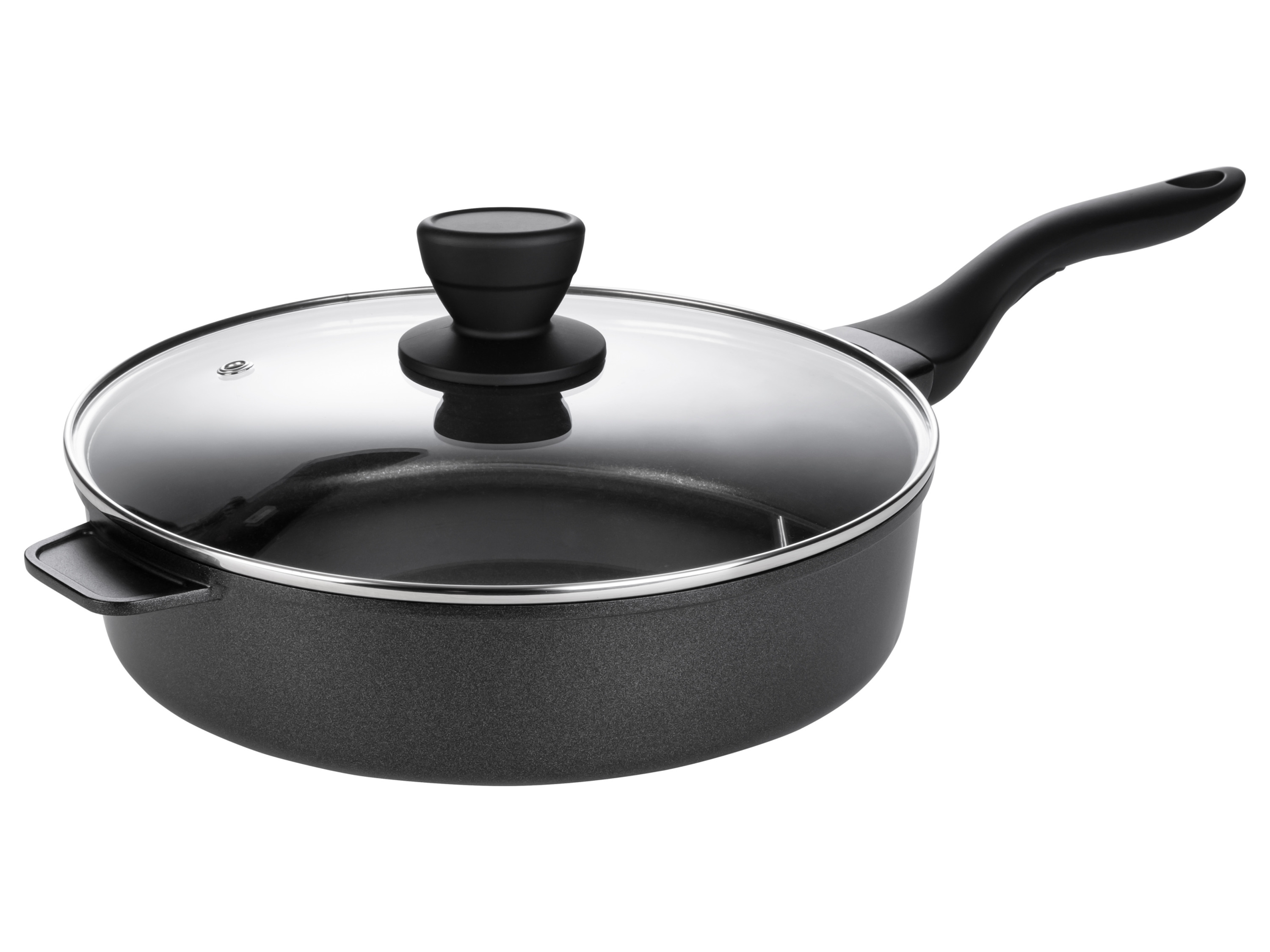 Livarno home Patelnia głęboka z kutego aluminium z pokrywką, 28 cm