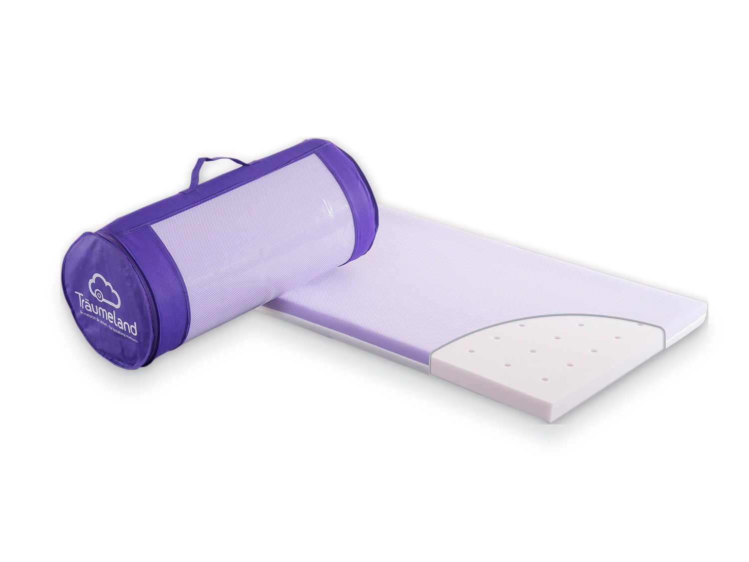 Materac do łóżeczka turystycznego Träumeland »Air«, odpowiedni dla alergików, poduszka powietrzna 3D