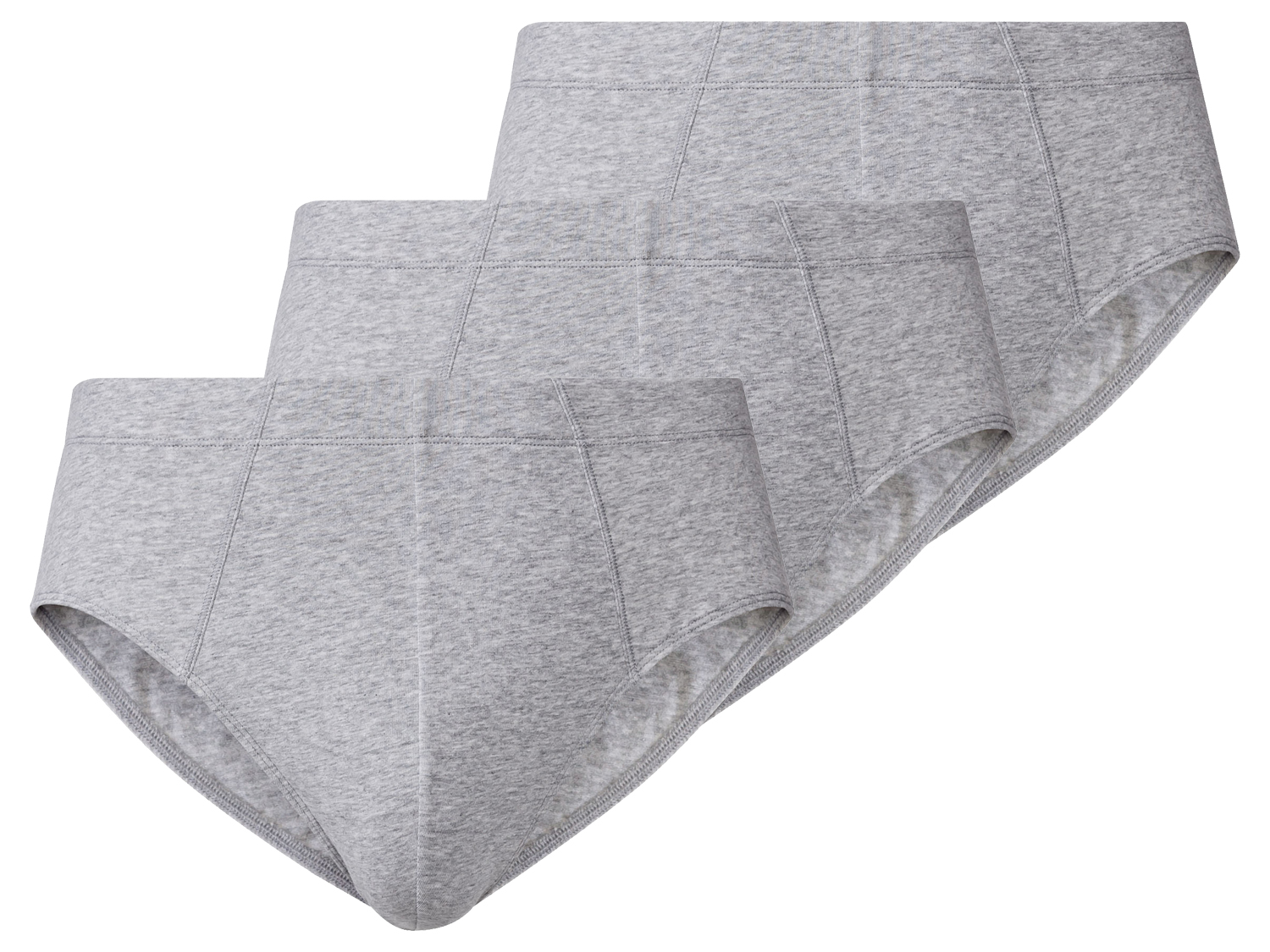 Livergy Slipy męskie z biobawełną, 3 pary 6/L, Szary