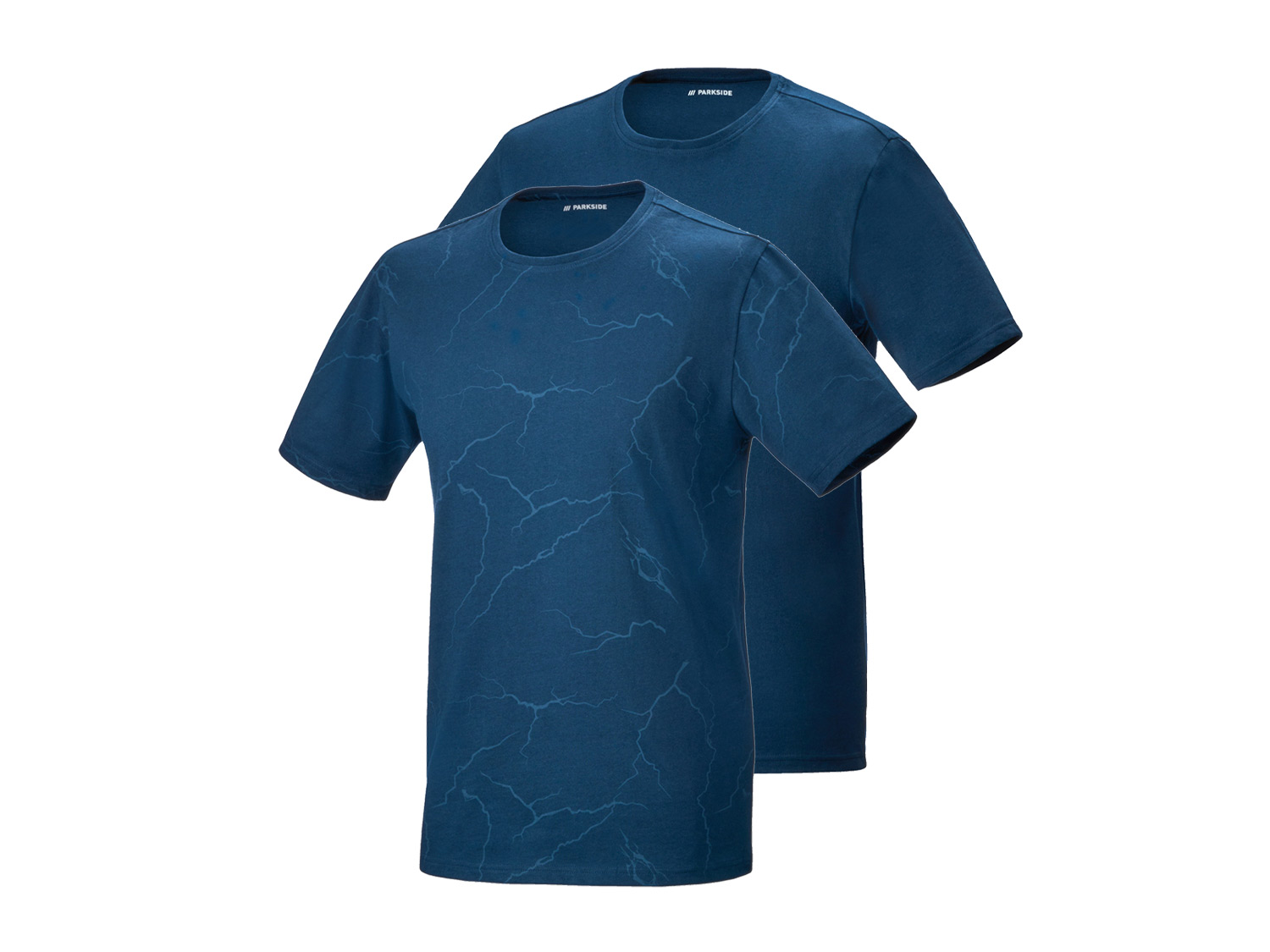 Parkside T-shirty męskie z bawełny, 2 sztuki Granatowy, M 48/50