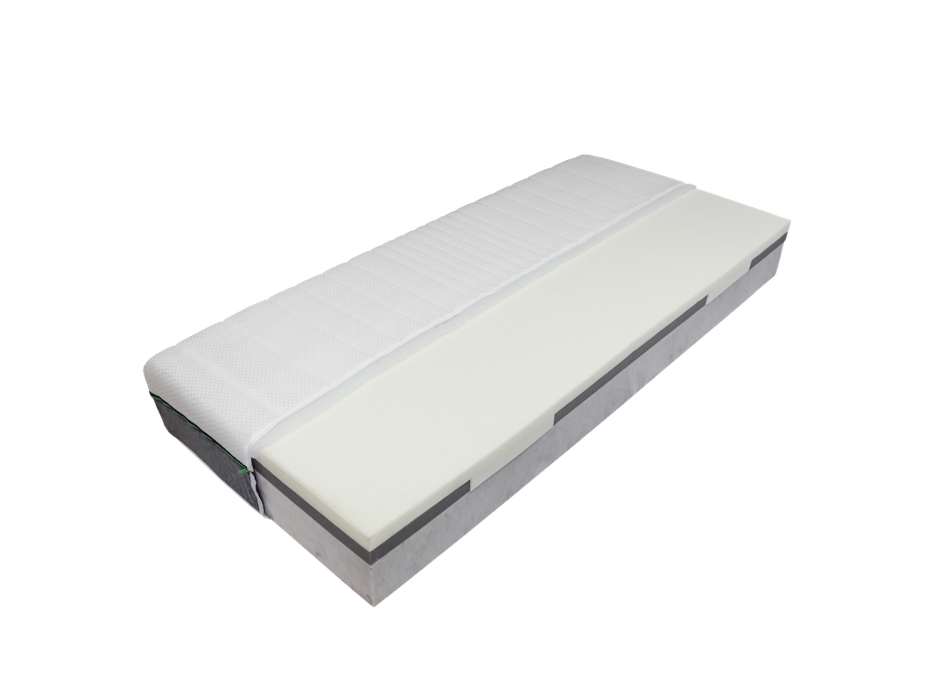 BeCo 7-strefowy materac z pianki wysokoelastycznej „Feel” z pokrowcem wielofunkcyjnym Omnitex. h2 - h4, 90 x 190 cm