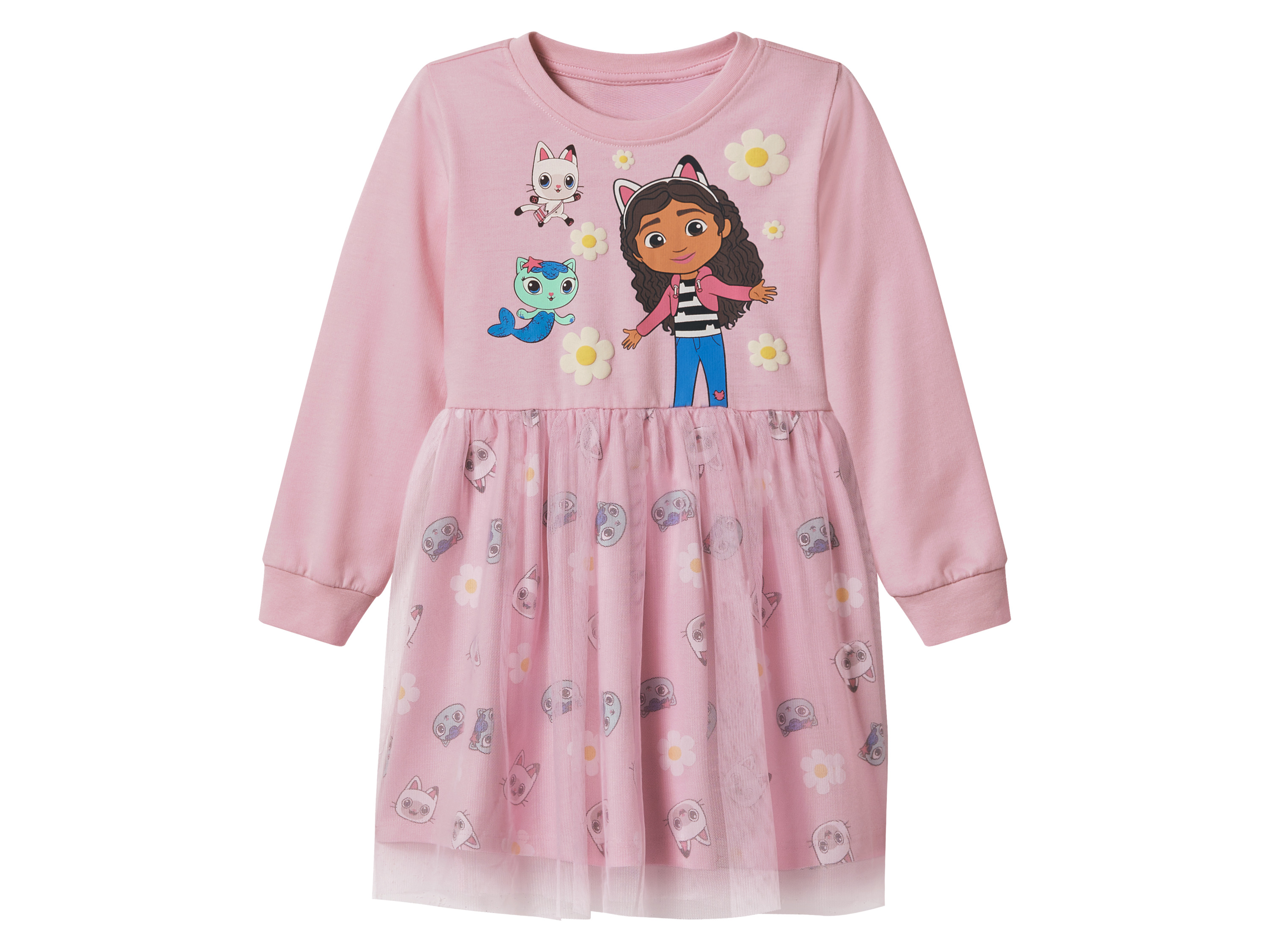 Sukienka dresowa dziecięca Koci Domek Gabi Różowy, 98/104