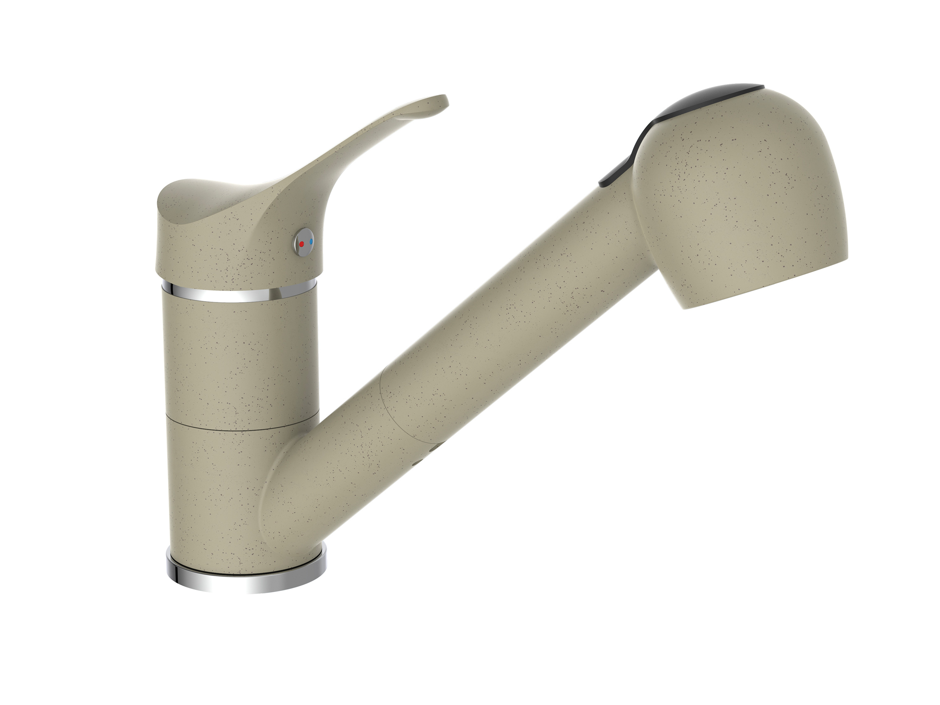 Eisl Bateria kuchenna Granit, z wyciąganą wylewką Piaskowy