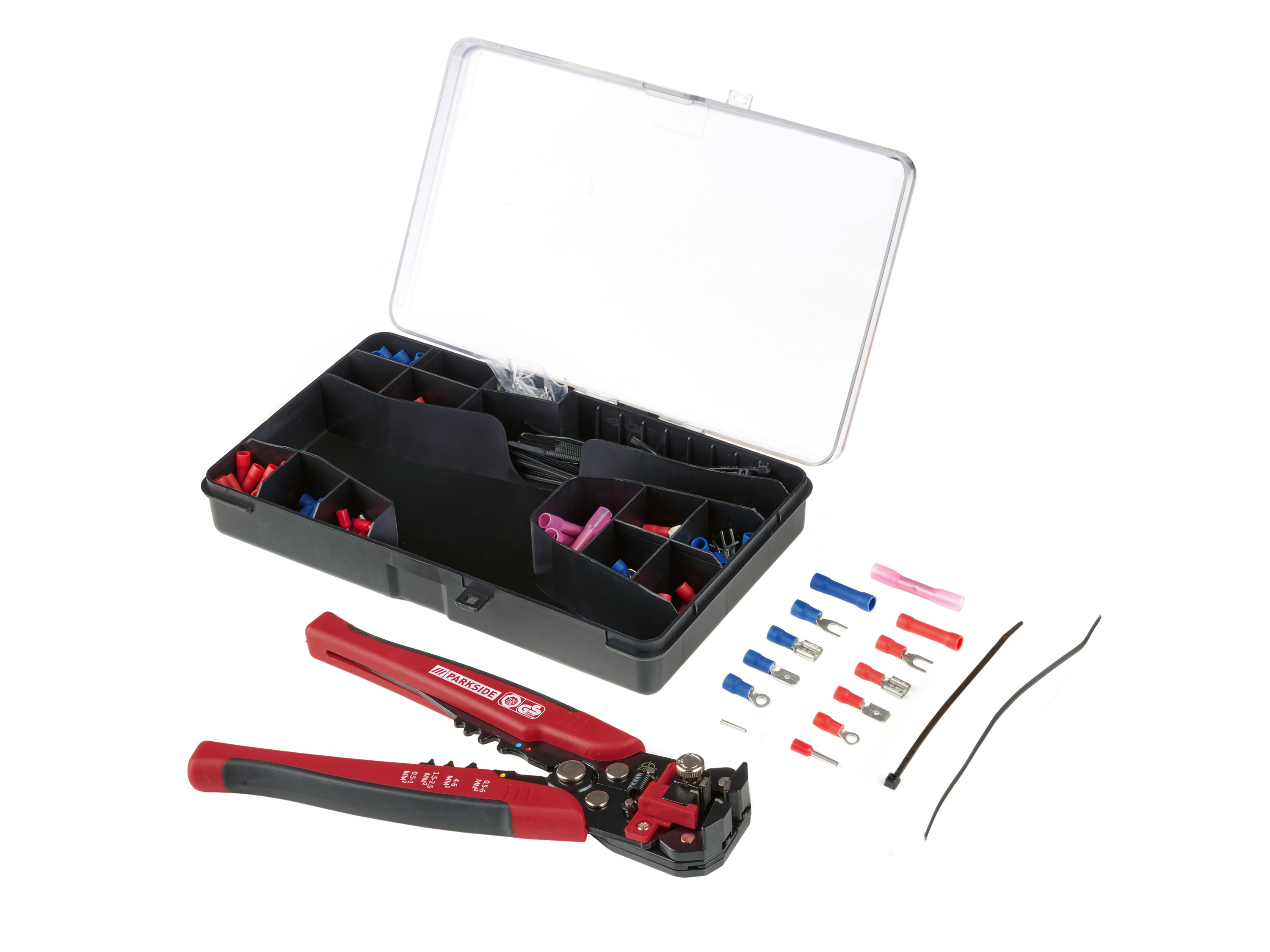 Parkside Automatyczne szczypce z zestawem końcówek i tulei, 231 elementów