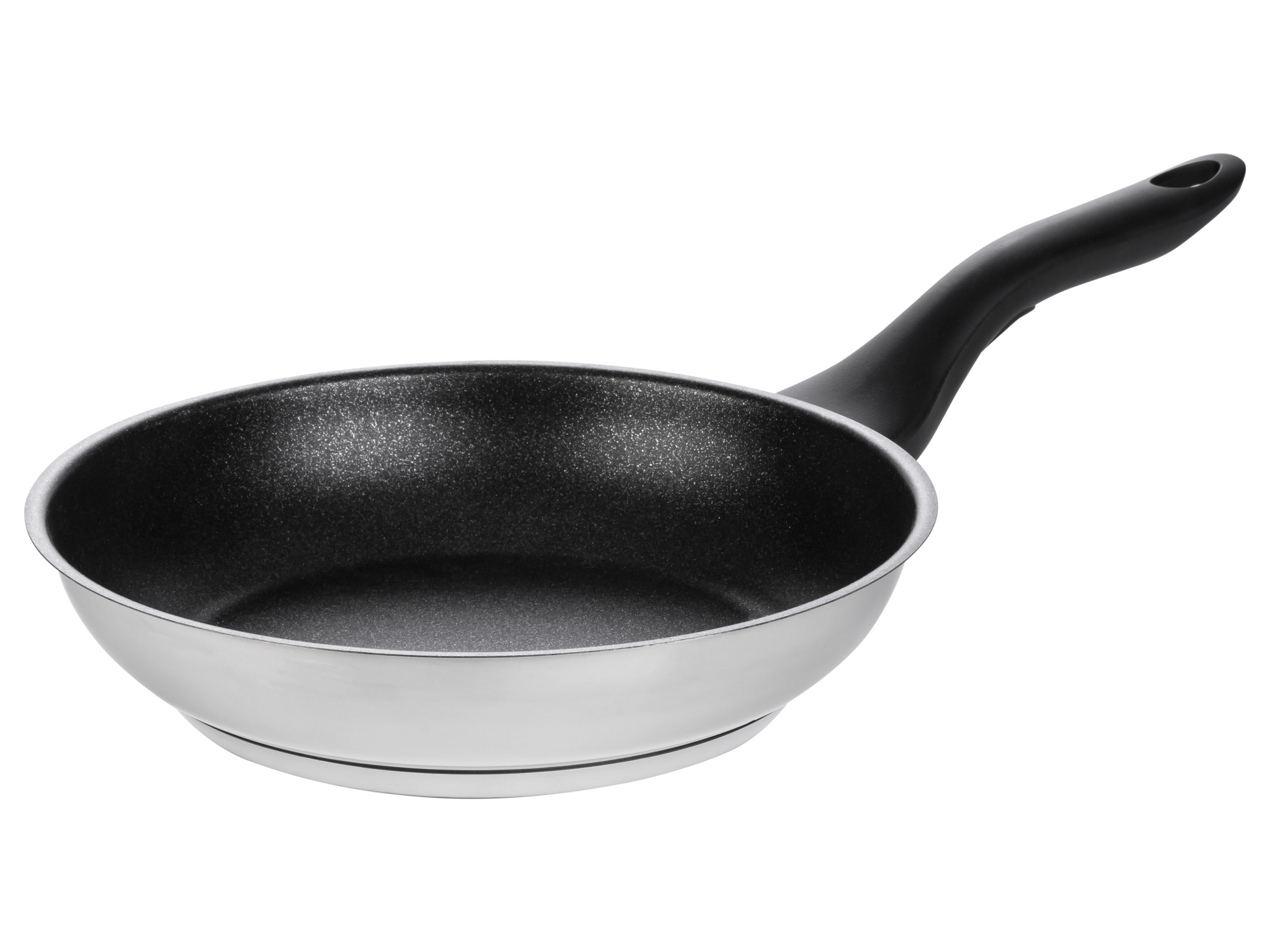 Livarno home Patelnia ze stali szlachetnej, Ø 24 cm powlekany/miękki w dotyku uchwyt